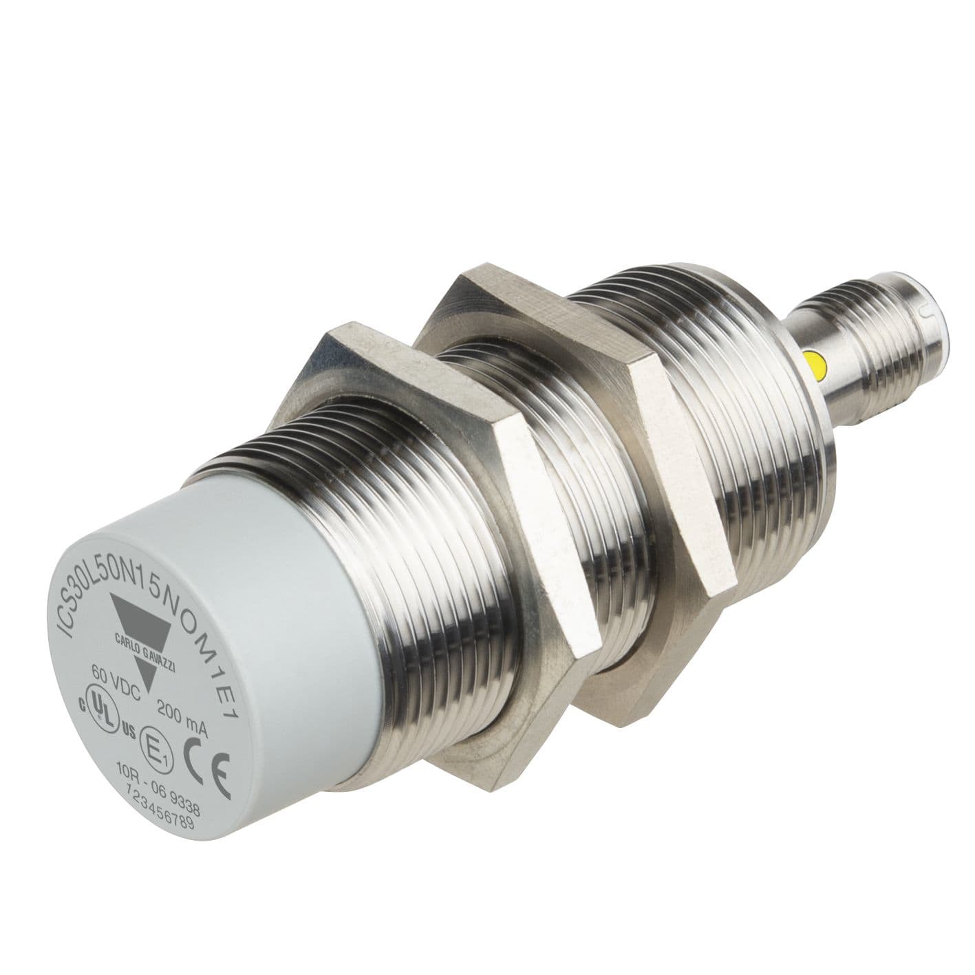 Carlo Gavazzi - Détecteur inductif M30 court 22mm non noyable PNP NC, 8-60vcc M12 Homologué E1