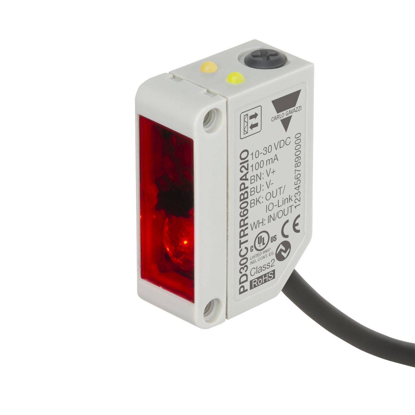 Carlo Gavazzi - Cellule photo plastique lumière rge dir objet 6m câble 2m 10-30Vcc IO-LINK