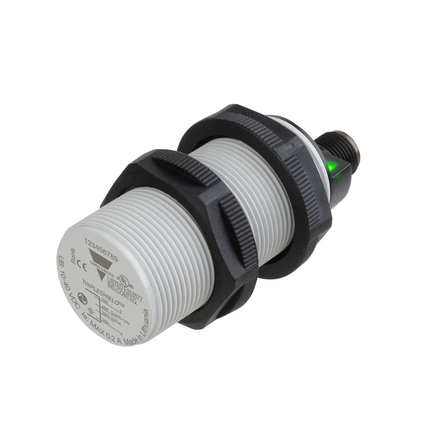 Carlo Gavazzi - Capacitif M30 noyable 16mm, 10-40Vcc, NPN/PNP, NO/NC, M12, Bargraphe, IOLINK