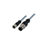 Carlo Gavazzi - Cordon  femelle M8 droite / mâle M12 droite, 3 fils, PVC 2m, IP67,  -25 - +80°C