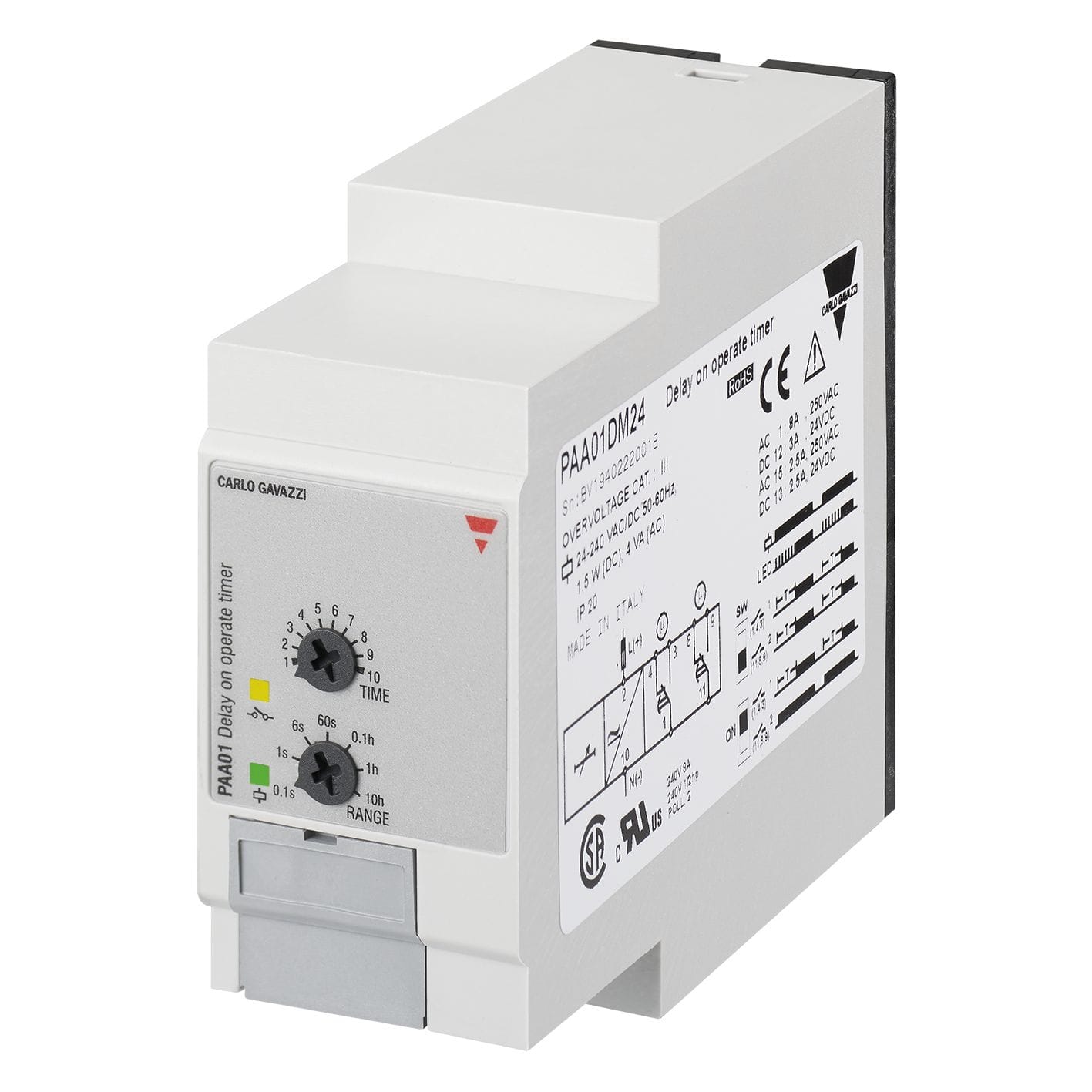 Carlo Gavazzi - Temporisation travail mise sous tension 2relais
