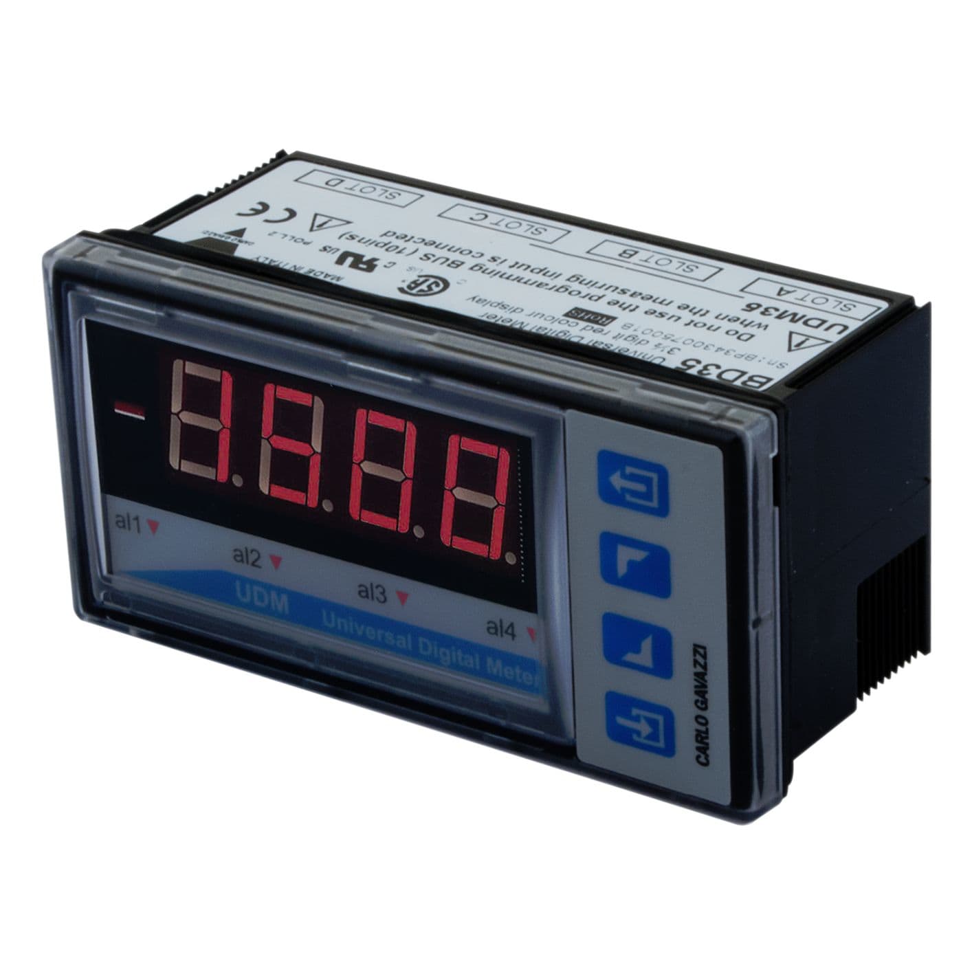 Carlo Gavazzi - Façade 4 DGT pour indicateur numérique de tableau programmable