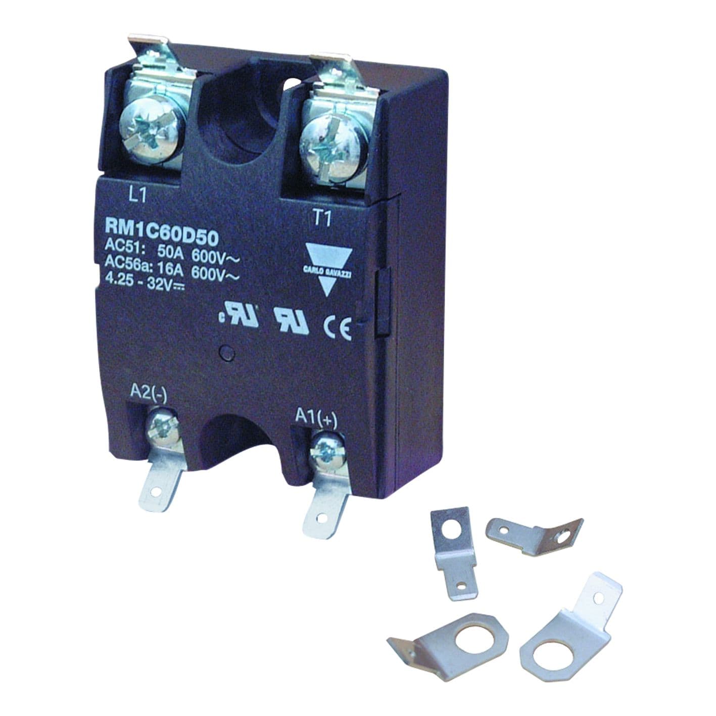 Carlo Gavazzi - Cosses Faston pour séries RA, RM, RAM et RS, coudées, lot de 20 pièces
