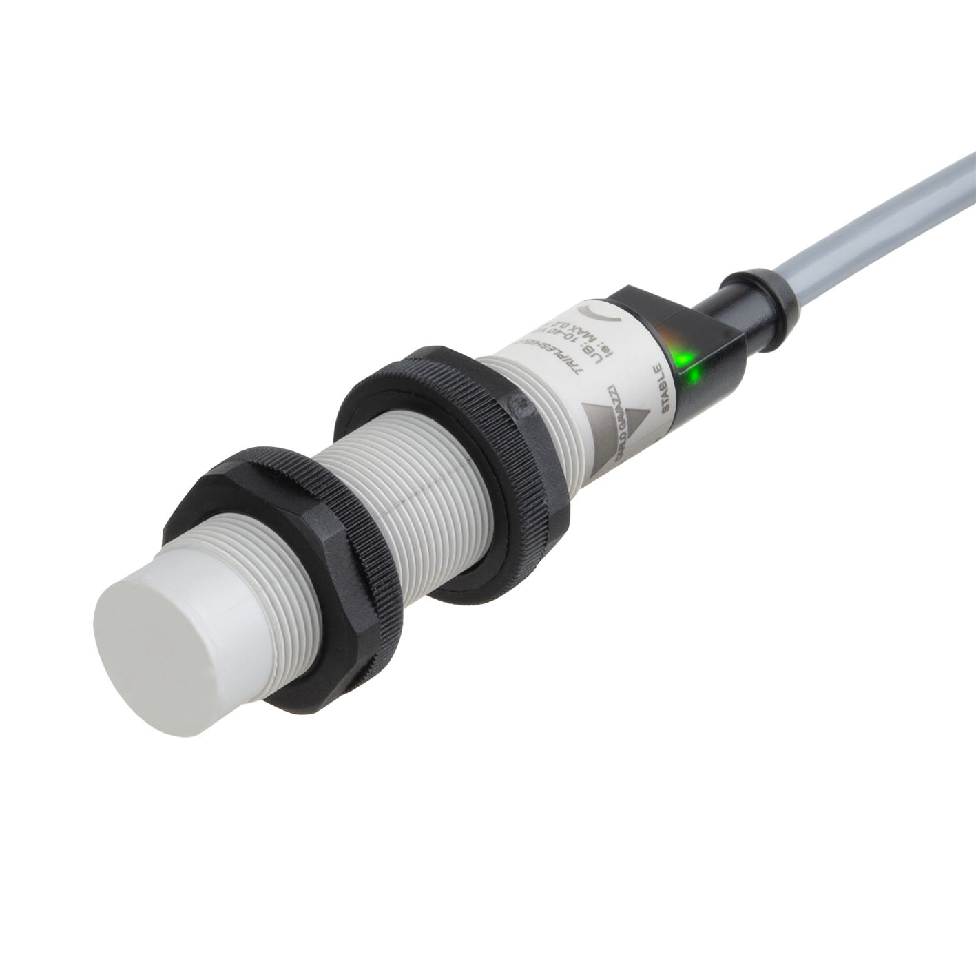 Carlo Gavazzi - Capacitif M18 non-noyable 12mm, 10-40Vcc, NPN/PNP, NO/NC, cab, Bargraphe, IOLINK