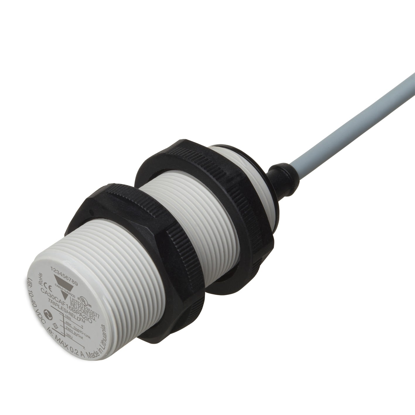 Carlo Gavazzi - Détecteur capacitif plastique noyable portée 16mm M30 IO-Link, cable