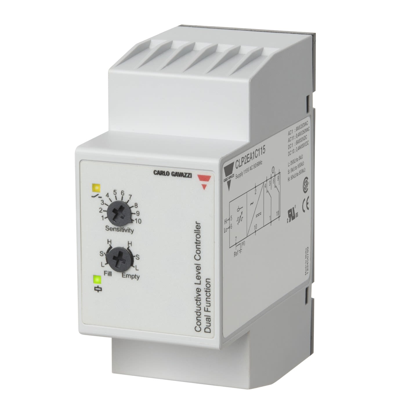 Carlo Gavazzi - Relais de niveau vidange ou remplissage - Sensibilité: 250??500K? - 115Vca 2+réf