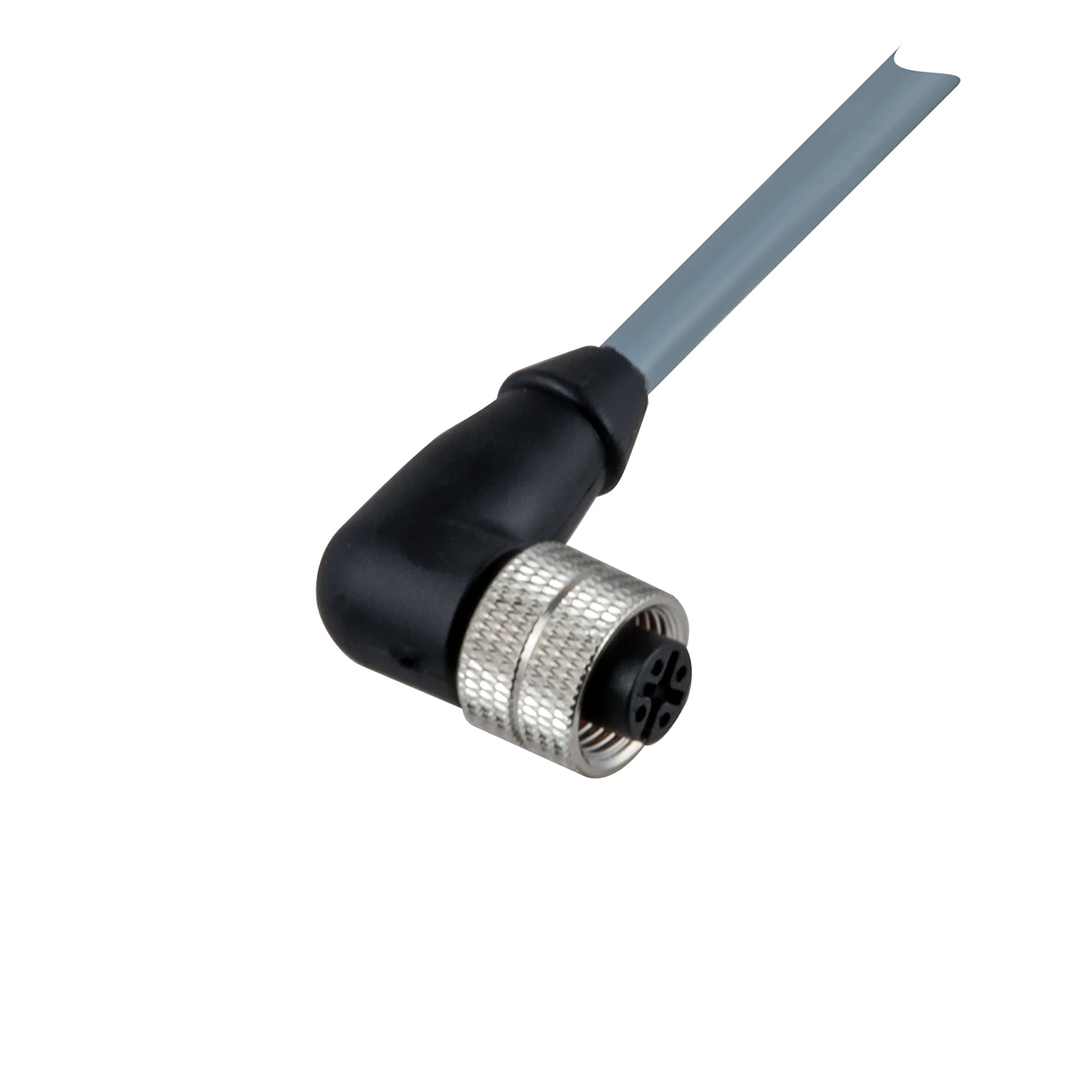 Carlo Gavazzi - Cordon fiche M12 coudée, femelle, 5 fils, câble PVC 2m, IP67, -25 - +80°C