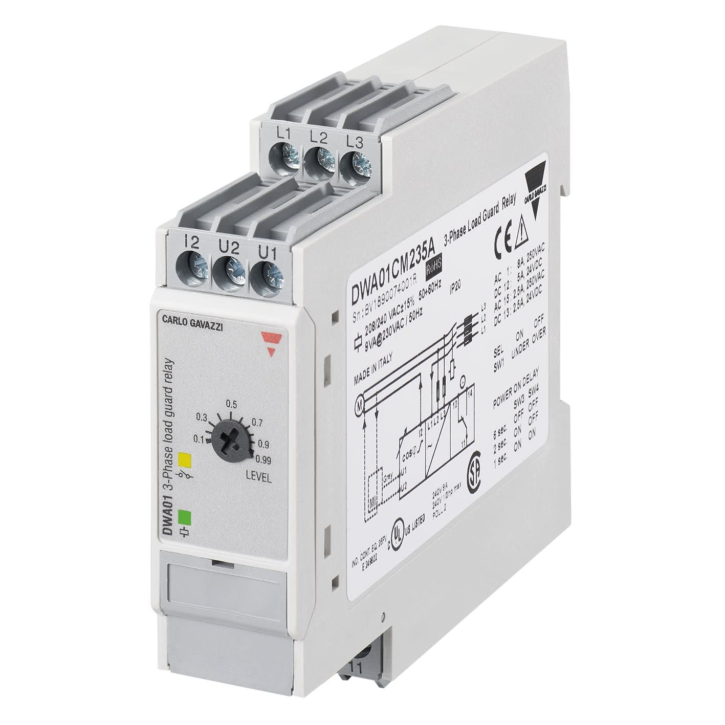 Carlo Gavazzi - Relais de contrôle cos phi - Mesure: 0,1-0,99 - 380-480Vca