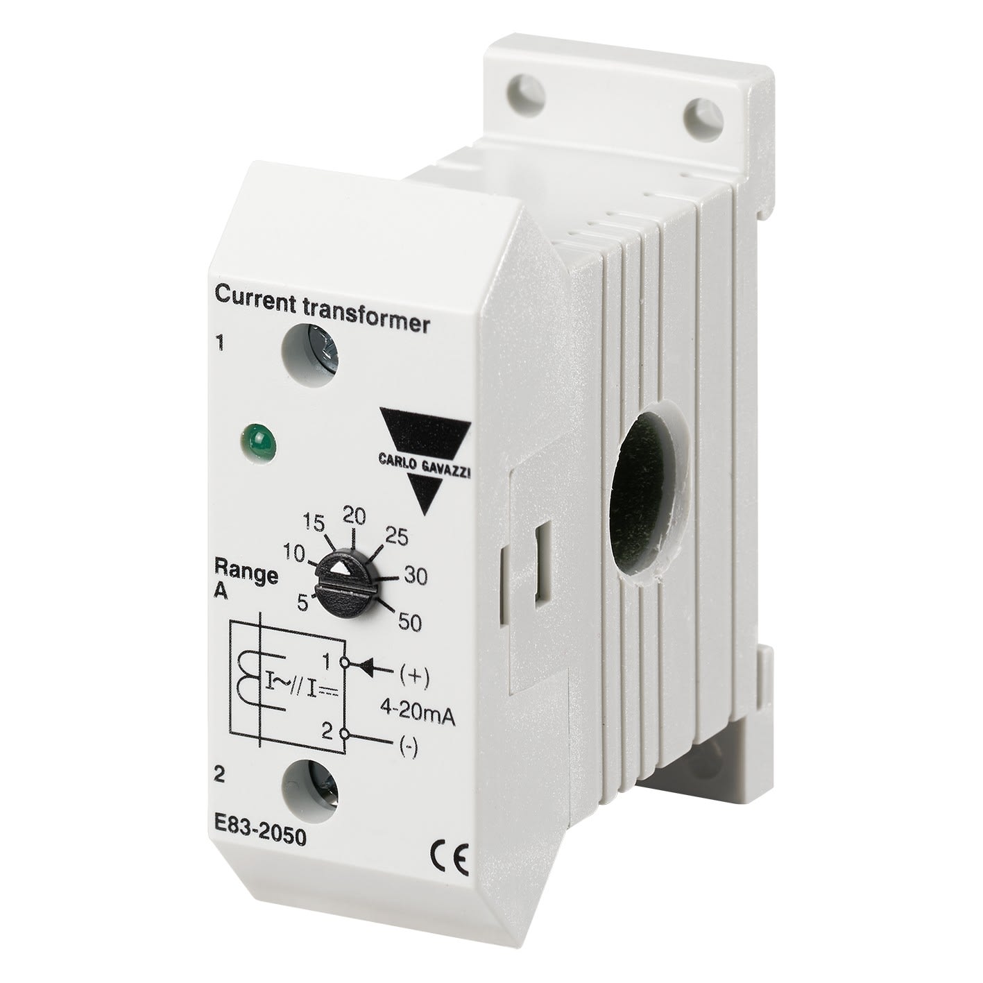Carlo Gavazzi - convertisseur alternatif, 7 plages d'entrée jusqu'à 50A, sortie anal 4-20 mA DC