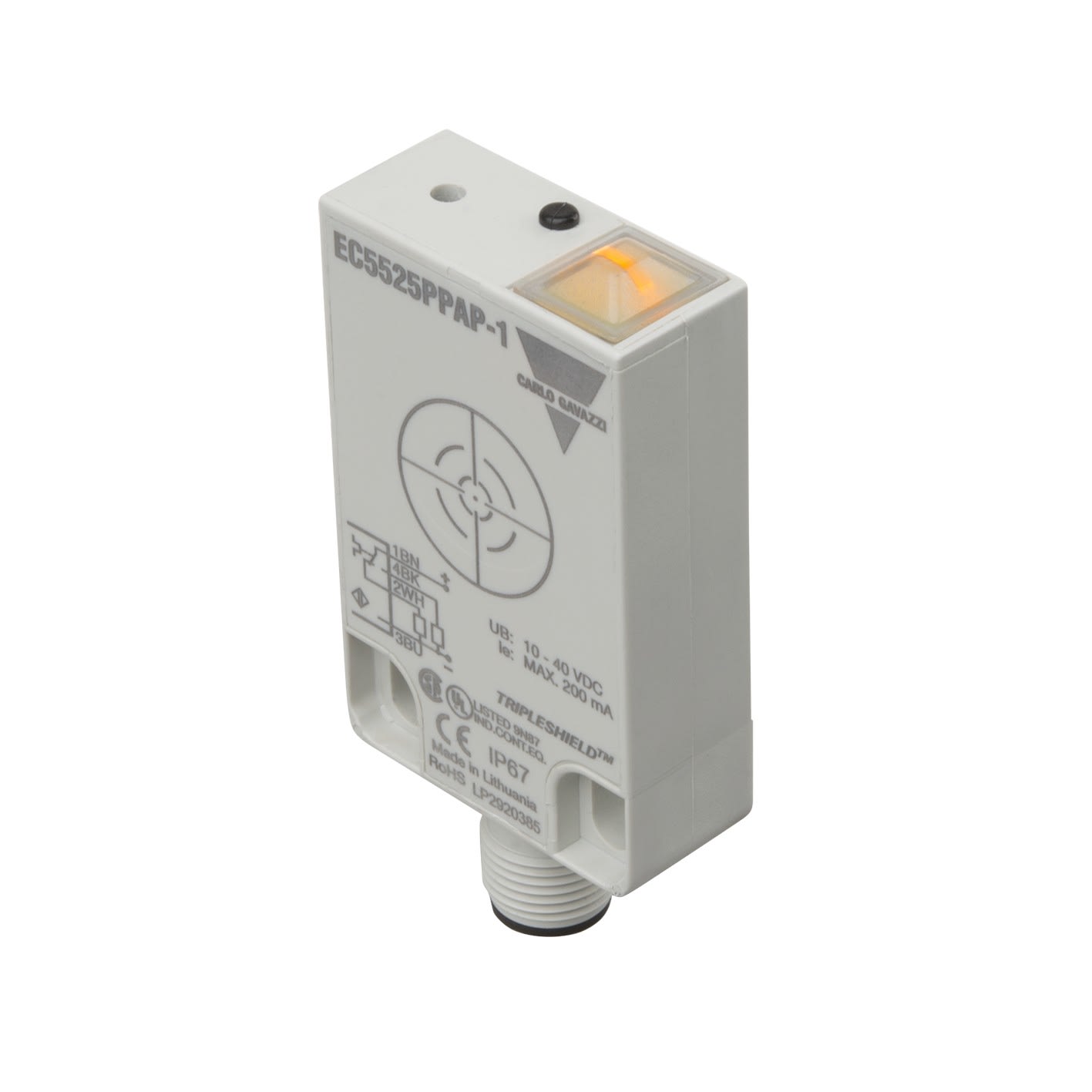 Carlo Gavazzi - Détecteur capacitif flatpk PNP NO+NF,connecteur