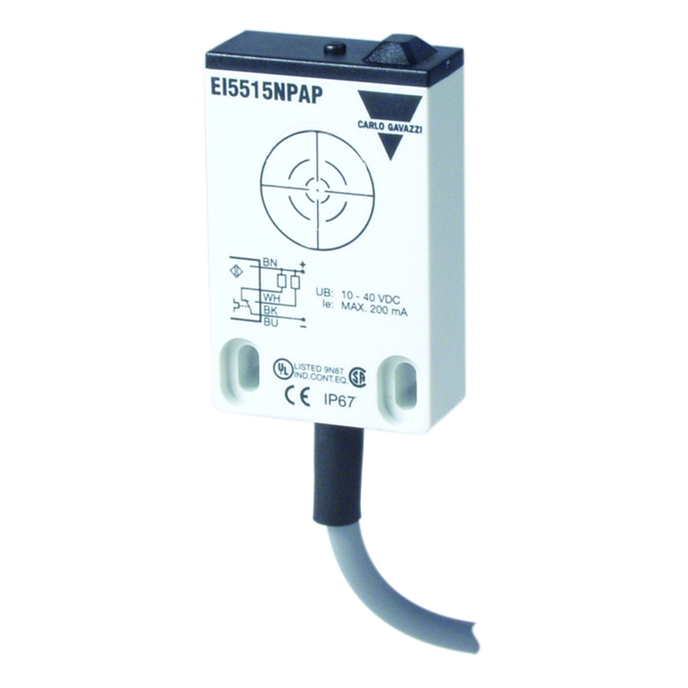 Carlo Gavazzi - Détecteur inductif flatpack NPN NO+NF,cab