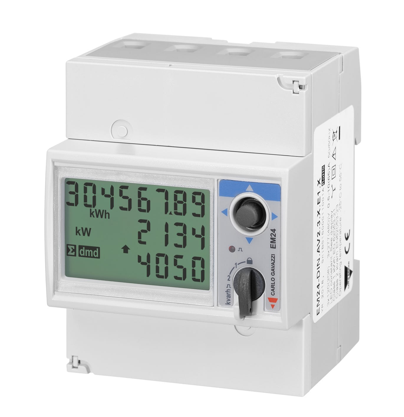 Carlo Gavazzi - Analyseur d'energie compact 3/phase, direct 10(65)A