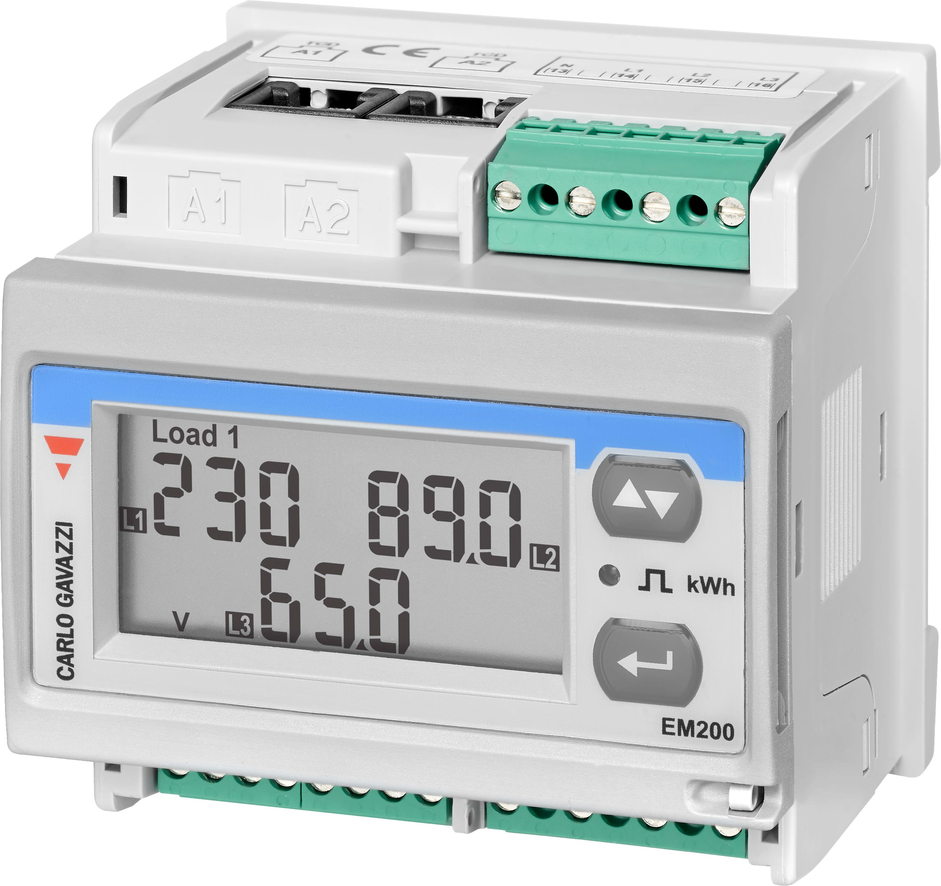 Carlo Gavazzi - Compteur d'énergie 2x3Ph+N ou 6x1Ph+N pour tore TCD_X/TCD0W RS485 + Impulsions