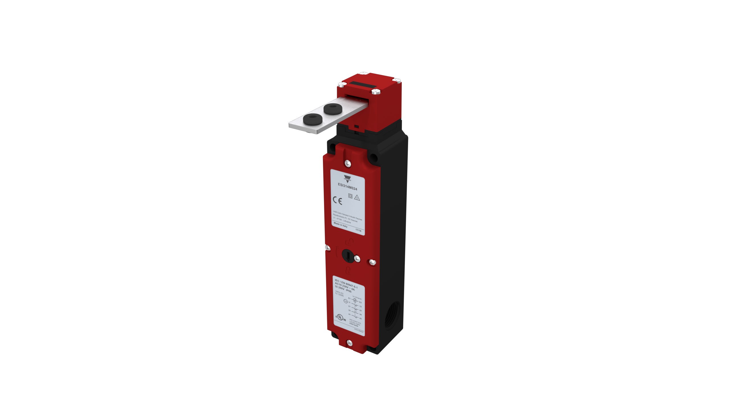 Carlo Gavazzi - Inter-verrou électromagnétique de sécurité 1NO+2NF+1NF tête frontale 24Vca/cc E