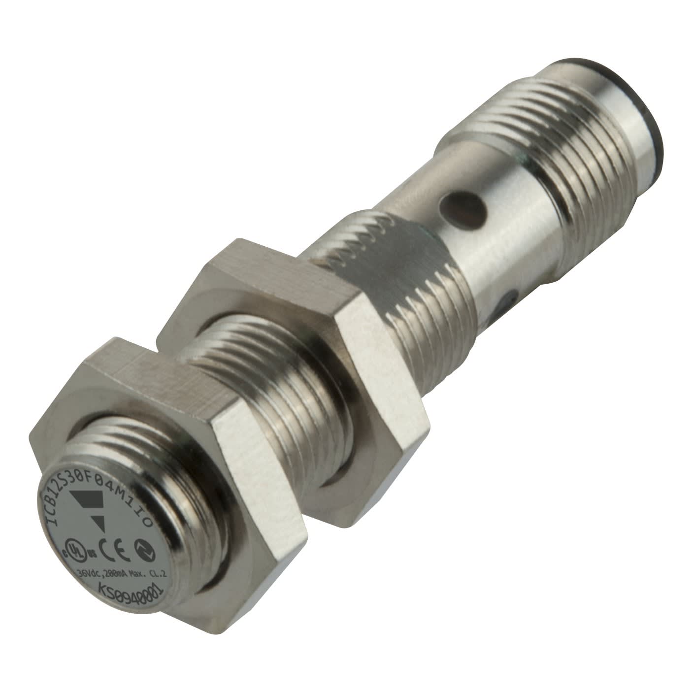 Carlo Gavazzi - Détecteur inductif laiton nickelé M12 court noyable IO-Link, connecteur M12
