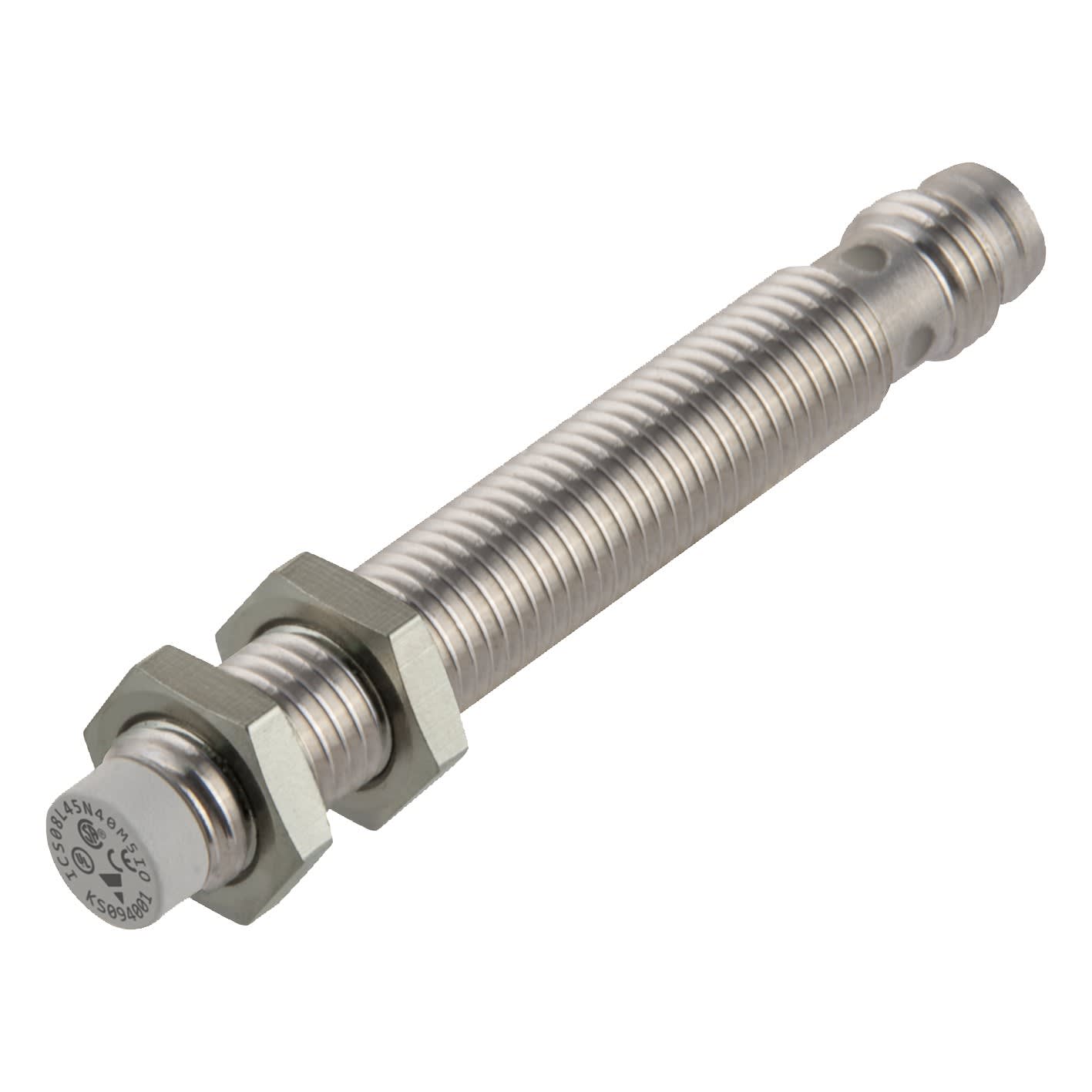 Carlo Gavazzi - Détecteur inductif AISI 304 M8 long non-noyable IO-Link, connecteur M8