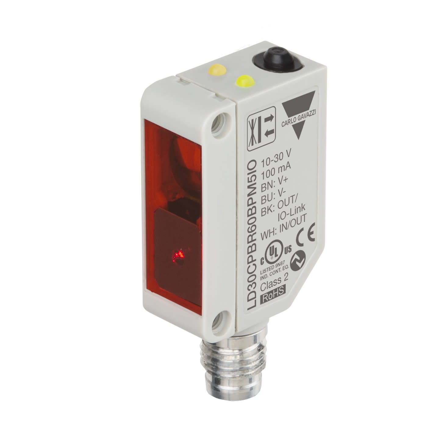 Carlo Gavazzi - Cellule laser directe objet sup.ar.plan 600mm IO-LINK NO-NF plastique connecteur