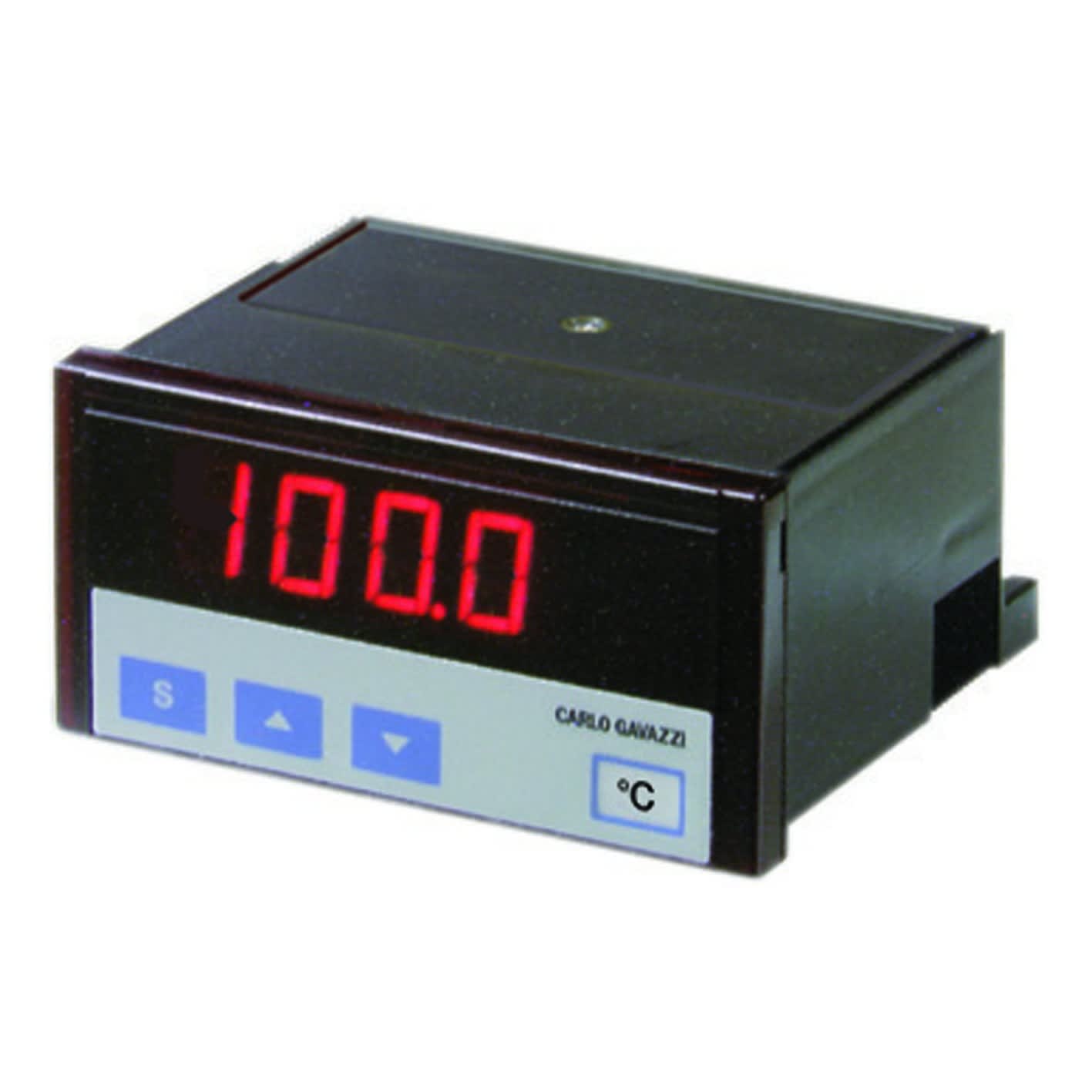 Carlo Gavazzi - Indicateur de tableau 3 dgts 1/2 temp. RTD / TC 9-32Vcc 1seuil IP65