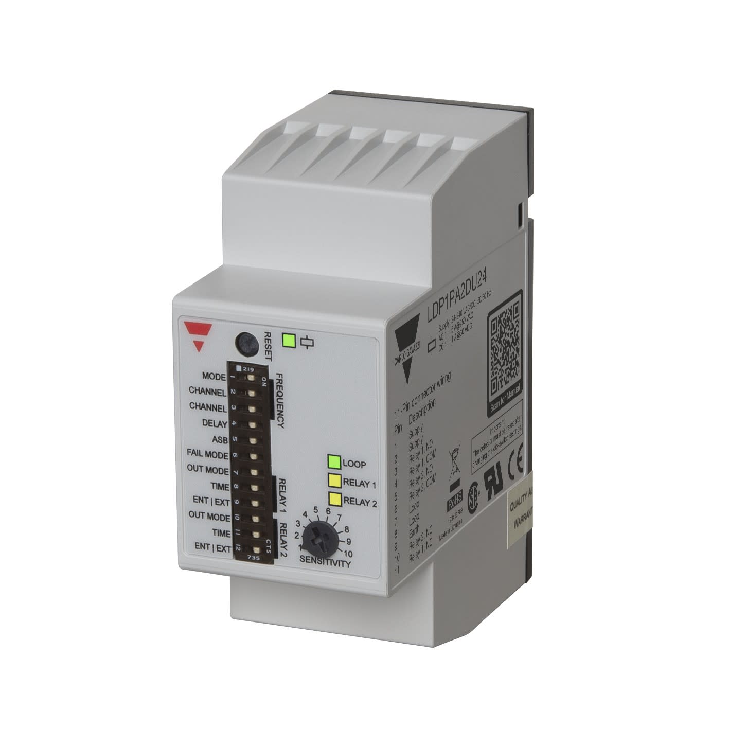 Carlo Gavazzi - Amplificateur boucle inductive 1 voie, embrochable, 24-240CA/CC