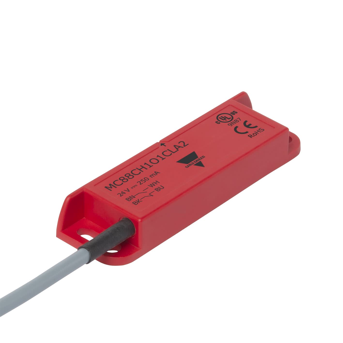 Carlo Gavazzi - Capteur magnétique rectangulaire 2NO sortie Gauche câble PVC 2m