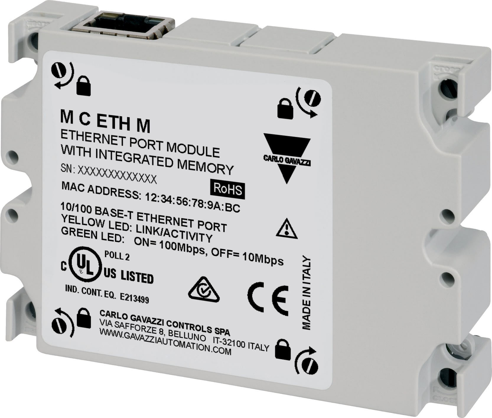 Carlo Gavazzi - Module com. ethernet avec mémoire pour WM