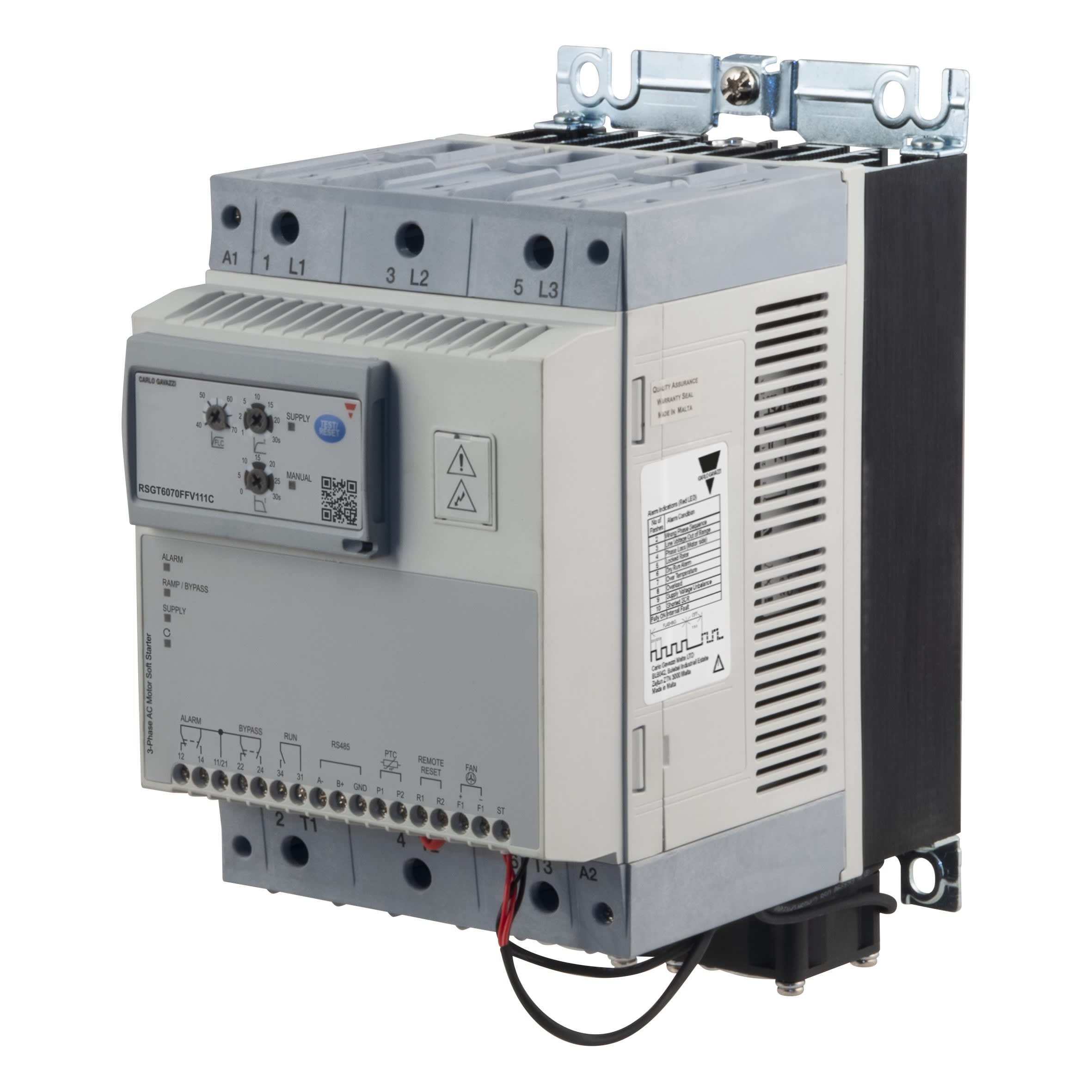 Carlo Gavazzi - Démarreur progressif 3PH 220-600V 70A Commande (ali externe) 24VCA/CC MODBUS