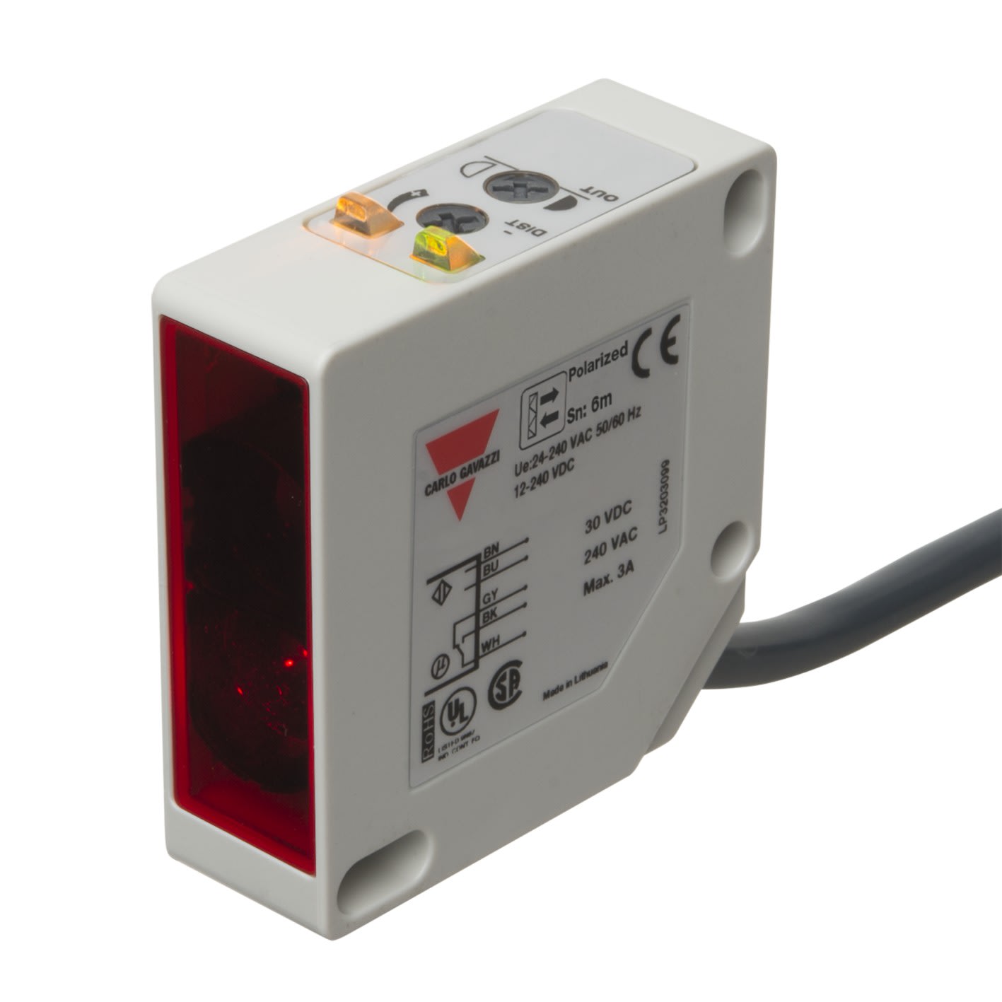 Carlo Gavazzi - Cellule photo. reflex polarise plastique 6m NO/NF SPDT cable