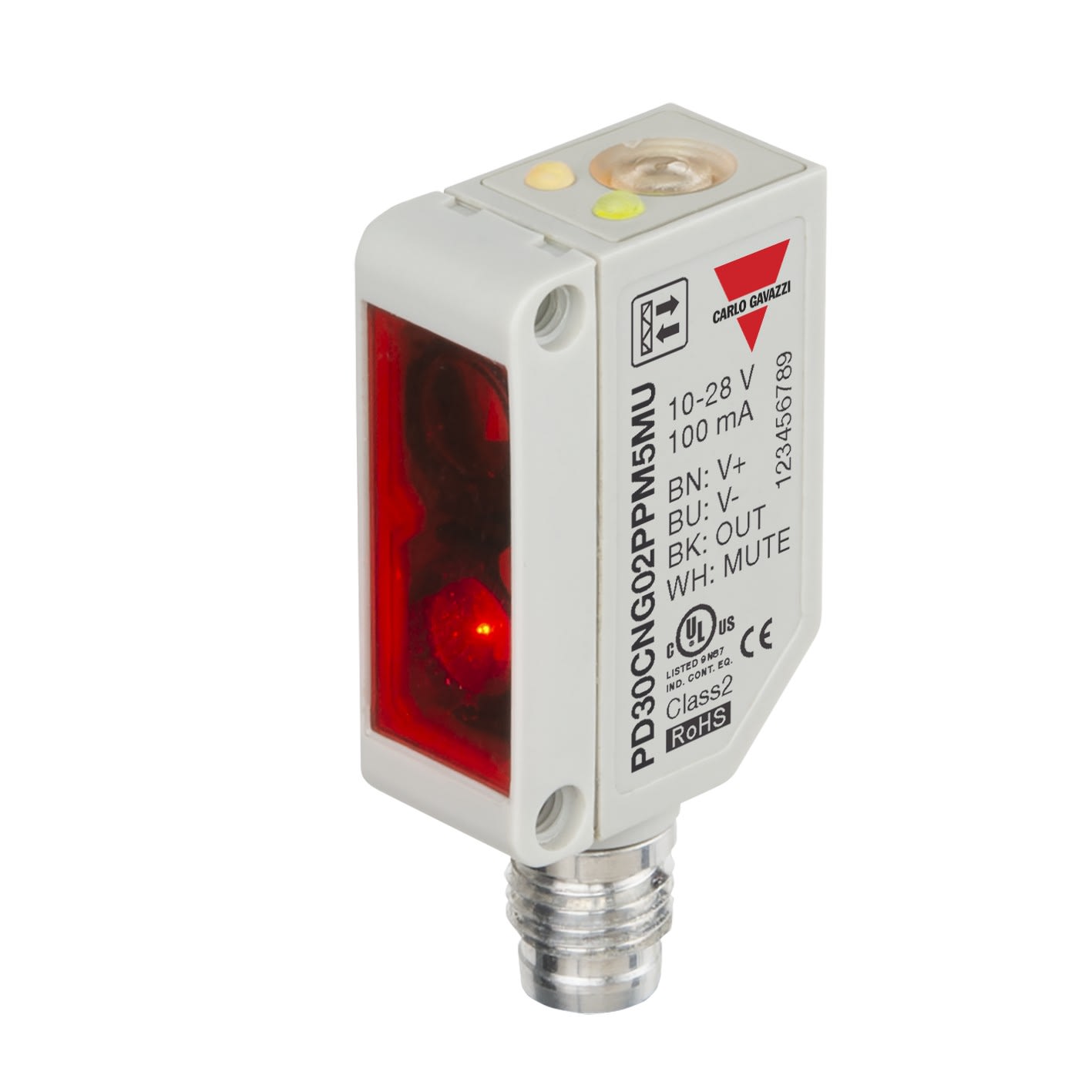 Carlo Gavazzi - Cellule photo. reflex objet transparent 2m PNP NO/nc fct test connecteur