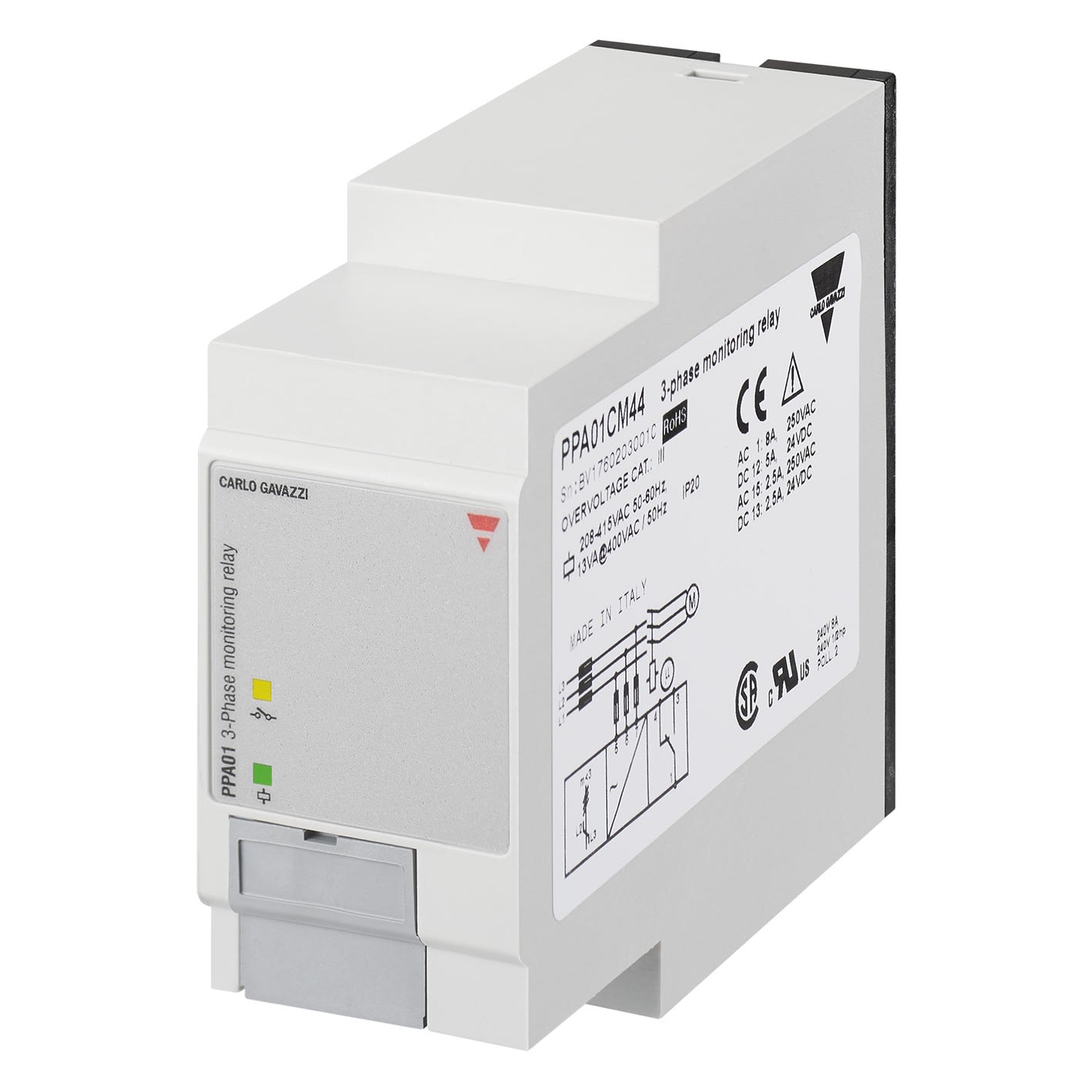 Carlo Gavazzi - Relais de contrôle ordre et perte de phase -3 Phases - Mesure: 380-415Vca