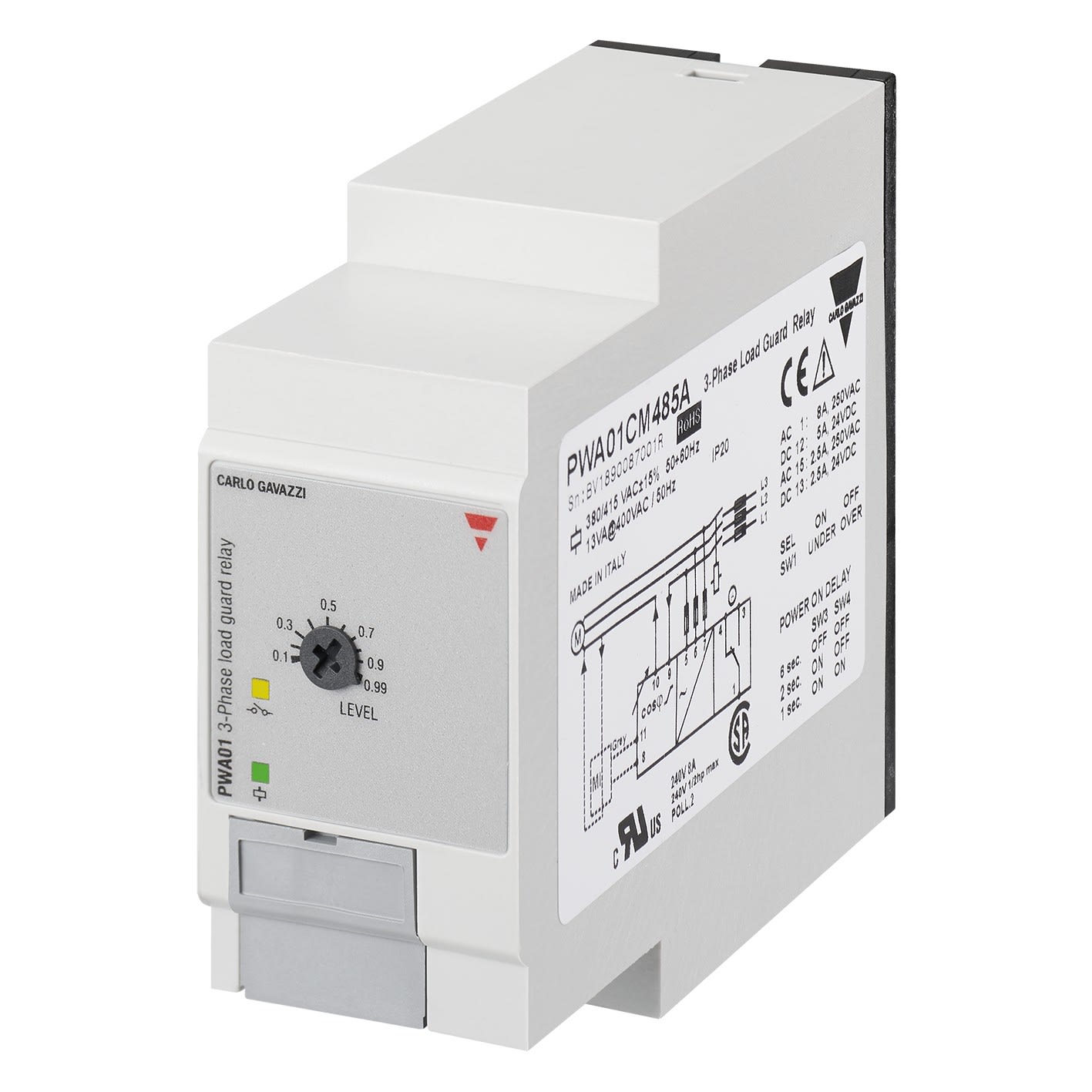 Carlo Gavazzi - Relais de contrôle cos phi - Mesure: 0,1-0,99 - 380-480Vca