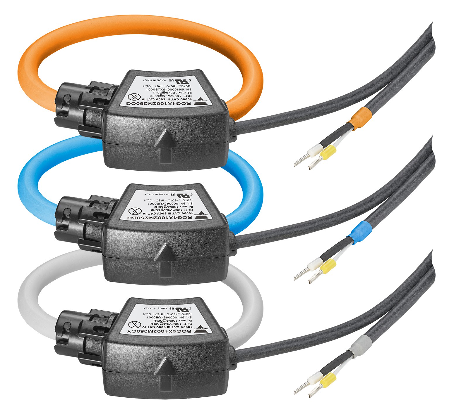 Carlo Gavazzi - Boucle de rogowski pour compteur EM21072DMV - Lot de 3 TOR 250mm - 20 à 4000A