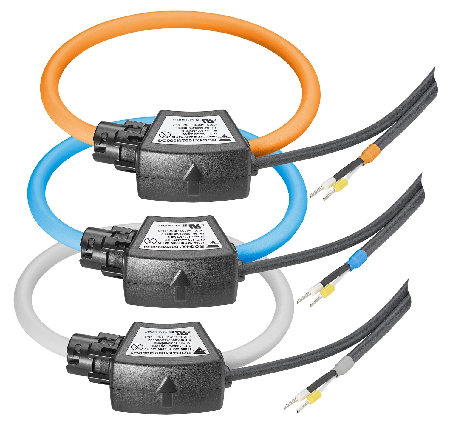 Carlo Gavazzi - Boucle de rogowski pour compteur EM21072DMV - Lot de 3 TOR 350mm - 20 à 4000A