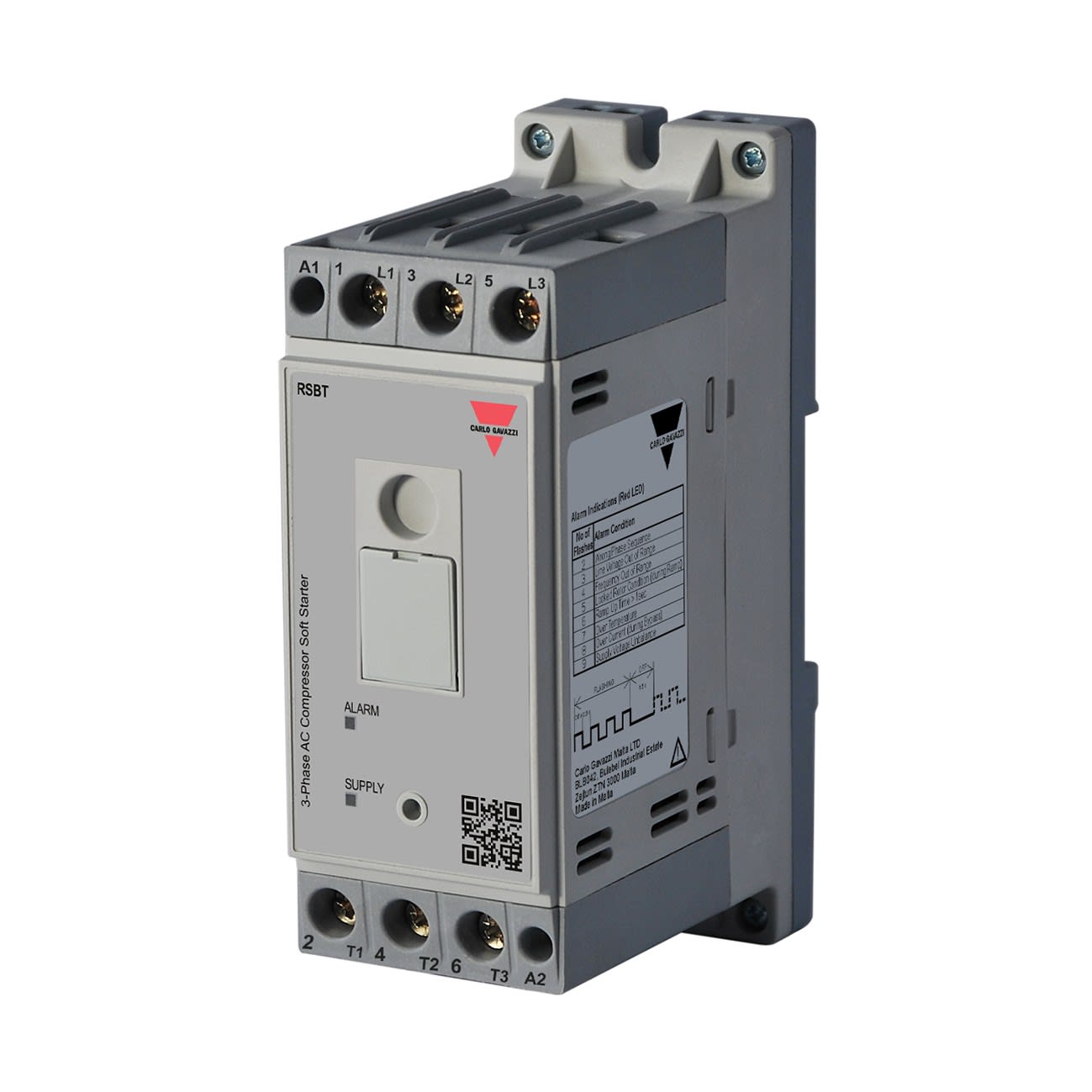 Carlo Gavazzi - Démarreur progressif pour compresseur 3PH 220-400V 25A Commande 24VCA/CC HP