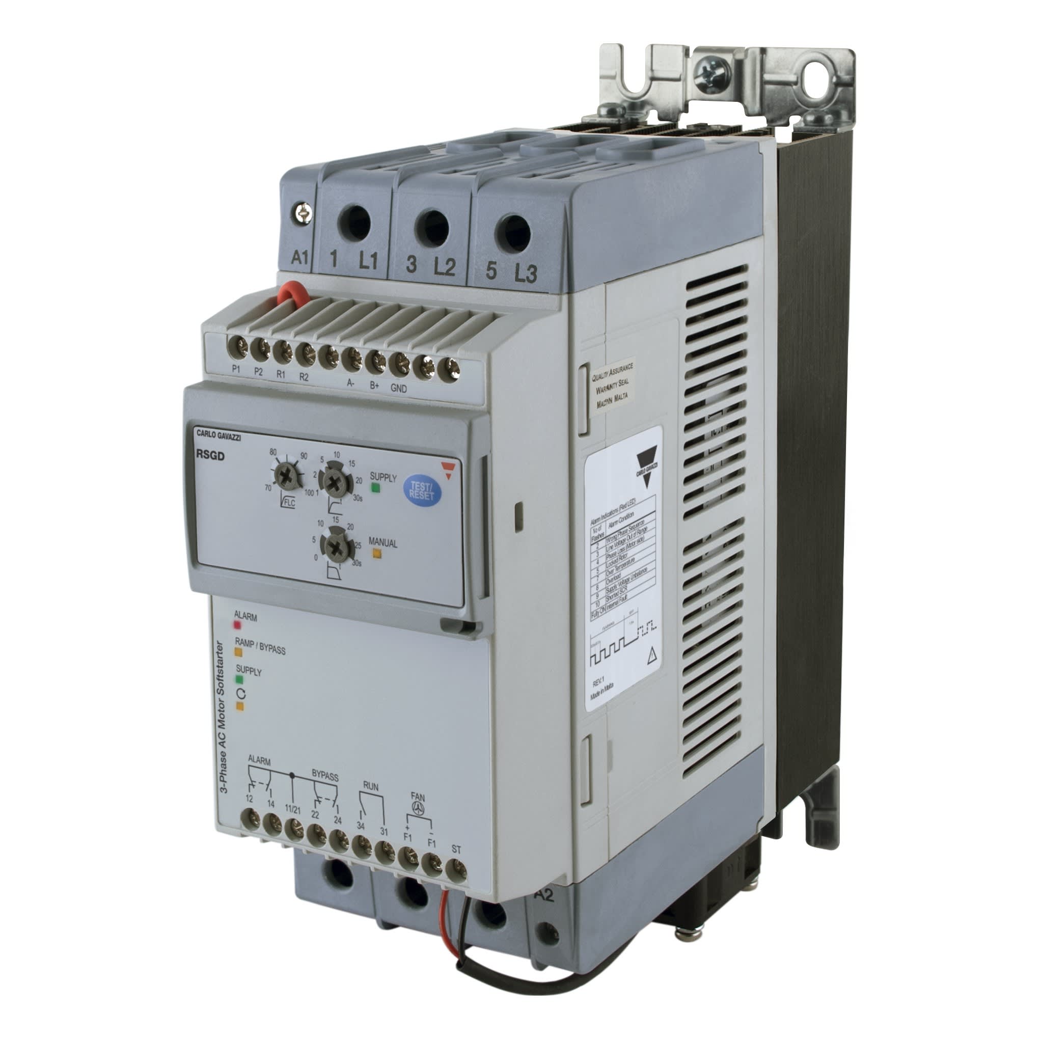 Carlo Gavazzi - Démarreur progressif 2ph 220-600V 100A 100-240v+o/l+mb
