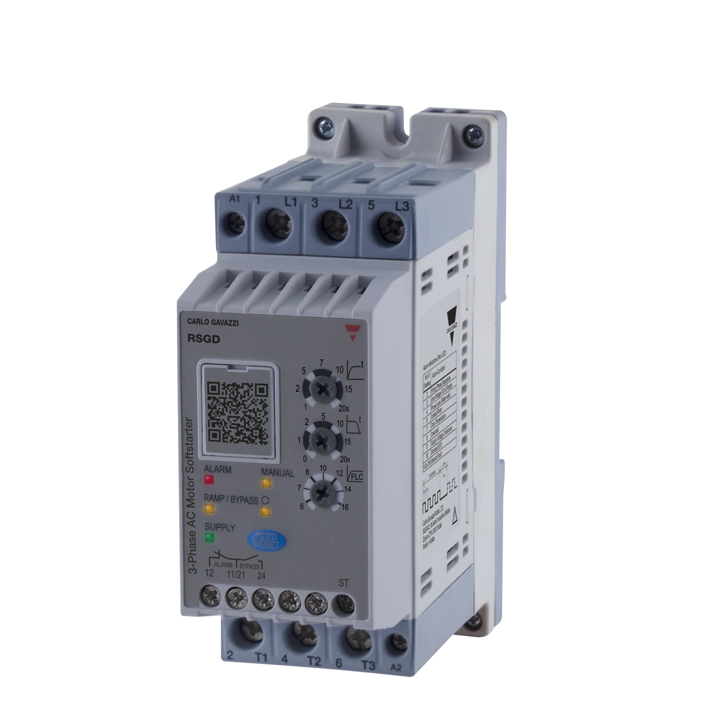 Carlo Gavazzi - Démarreur prog 2ph 220-600V 16A 100-240V i/p + o/l