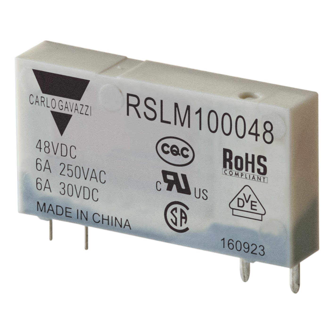 Carlo Gavazzi - Relais industriel électromécanique fin contact NO 6A 250Vca/30Vcc, bobine 48Vcc