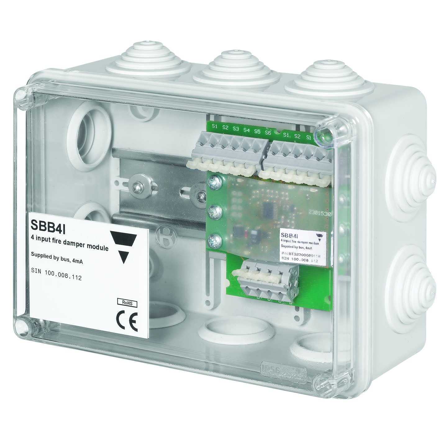 Carlo Gavazzi - Smart Dupline Module 4E Dupline clapet coupe-feu