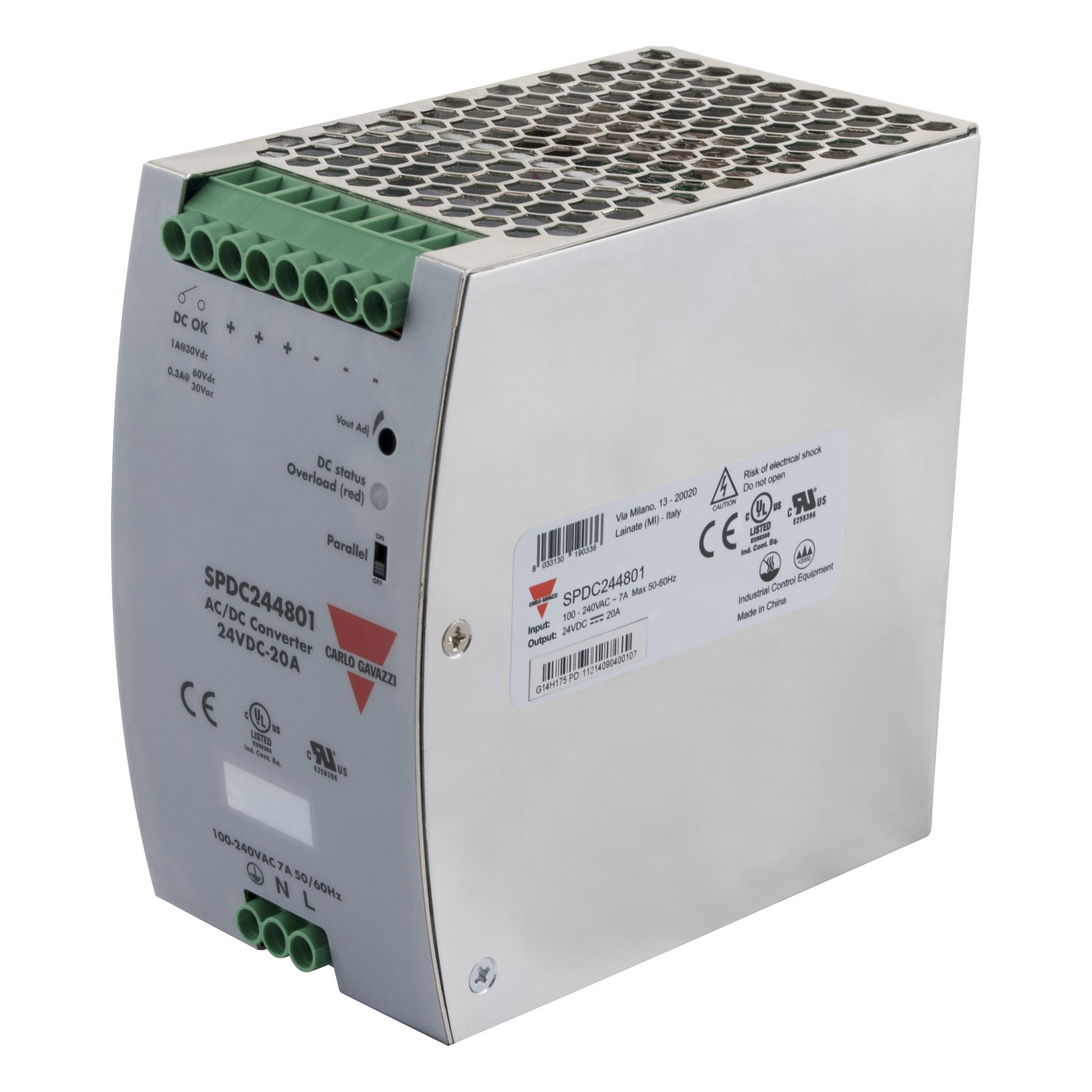 Carlo Gavazzi - Alimentation a decoupage 480W 24Vcc compact rail DIN