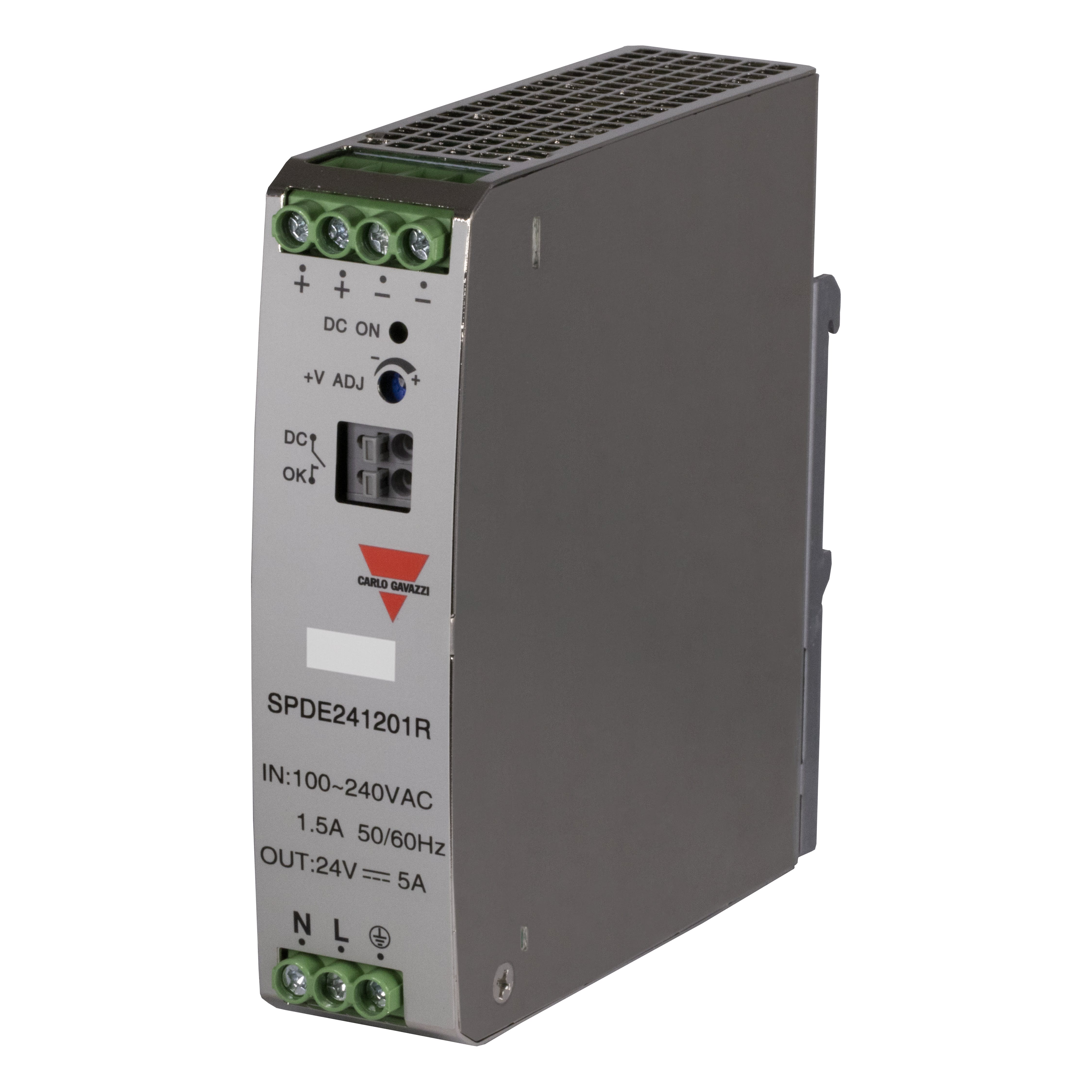 Carlo Gavazzi - Alimentation a decoupage compacte 120W 24VCC standard rail DIN sortie relais