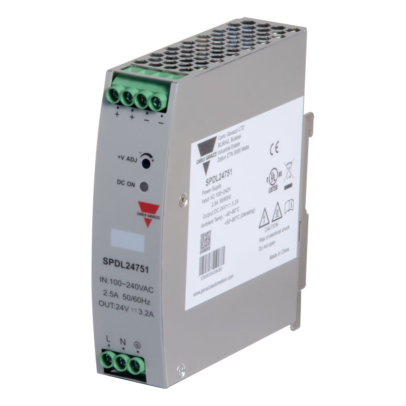 Carlo Gavazzi - Alimentation à découpage, Entréé CA/CC, 15W, 3,125A, 24Vcc, rail DIN IP20