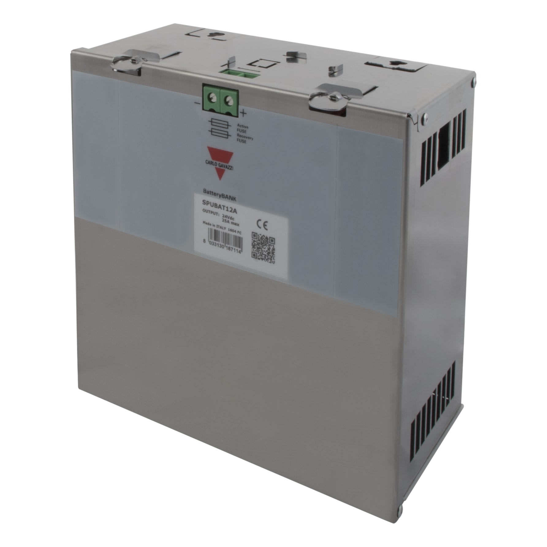 Carlo Gavazzi - Rack sur rail DIN pour pack de batteries 12Ah, bornes à vis, IP20
