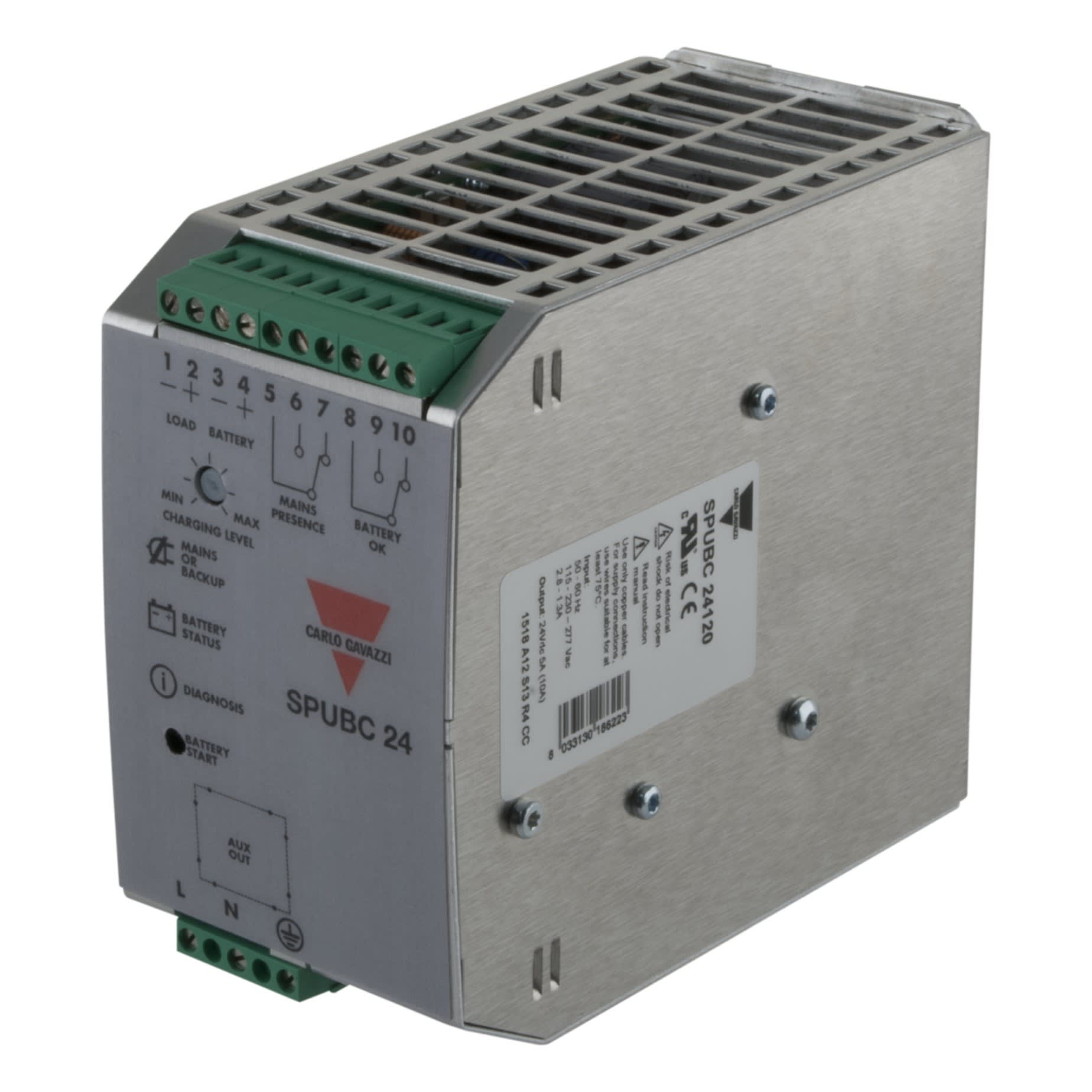 Carlo Gavazzi - Alimentation à découpage, UPS et chargeur de batterie, CA, 120W, 24Vcc