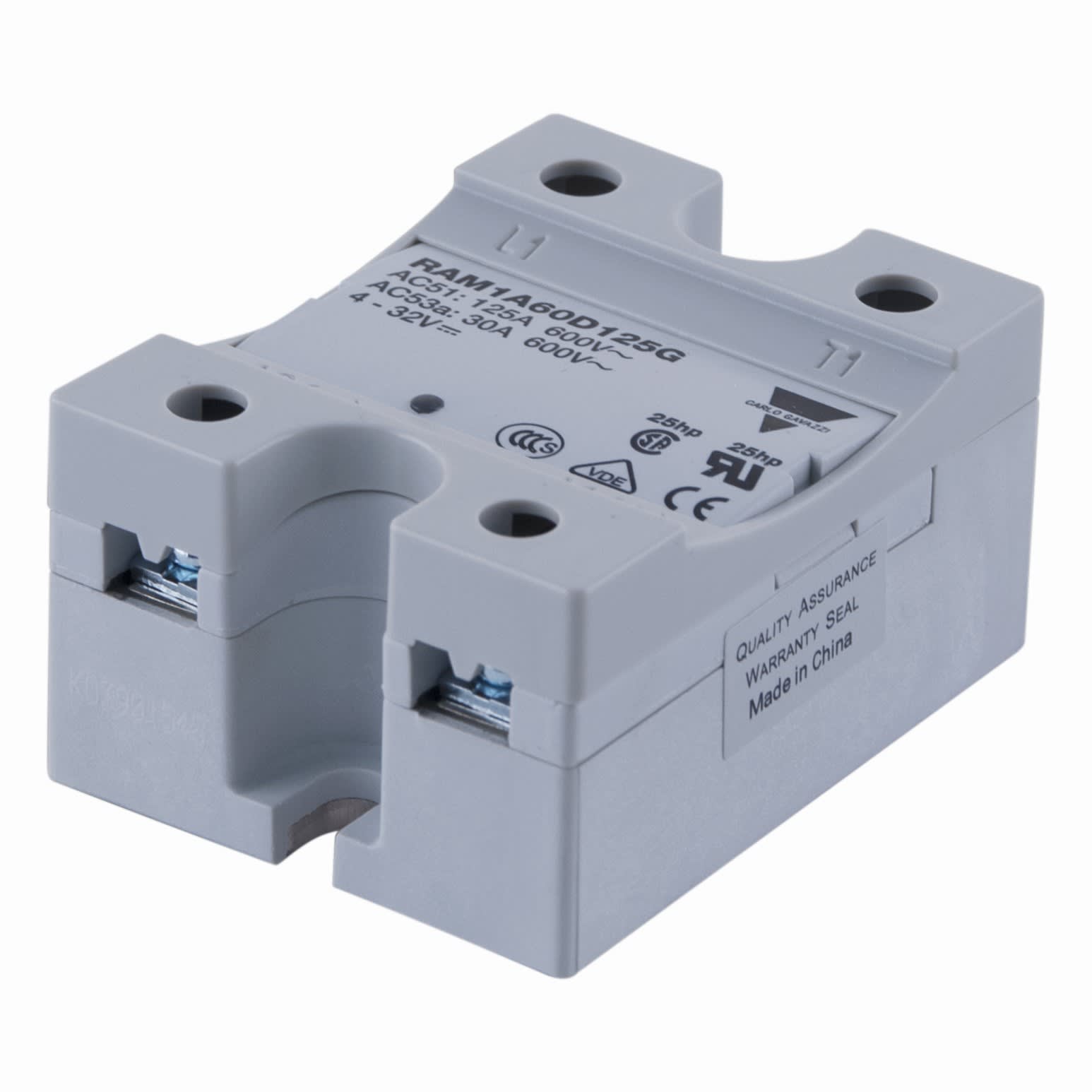 Carlo Gavazzi - Relais statique 1ph com. zero 600V 25Aca IP