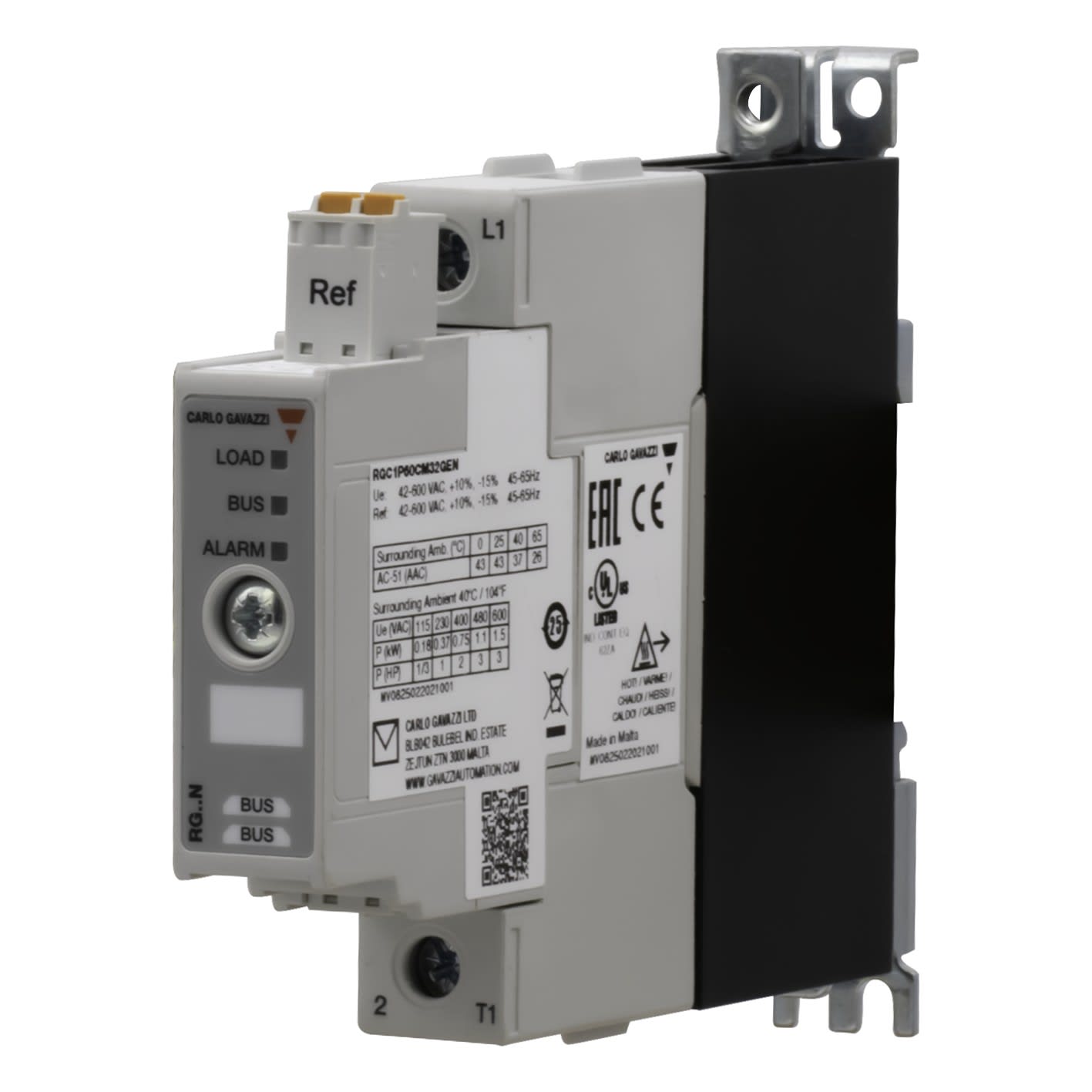 Carlo Gavazzi - Relais statique 1 phase 600Vca commutation proportionnel 37A intégration NRG