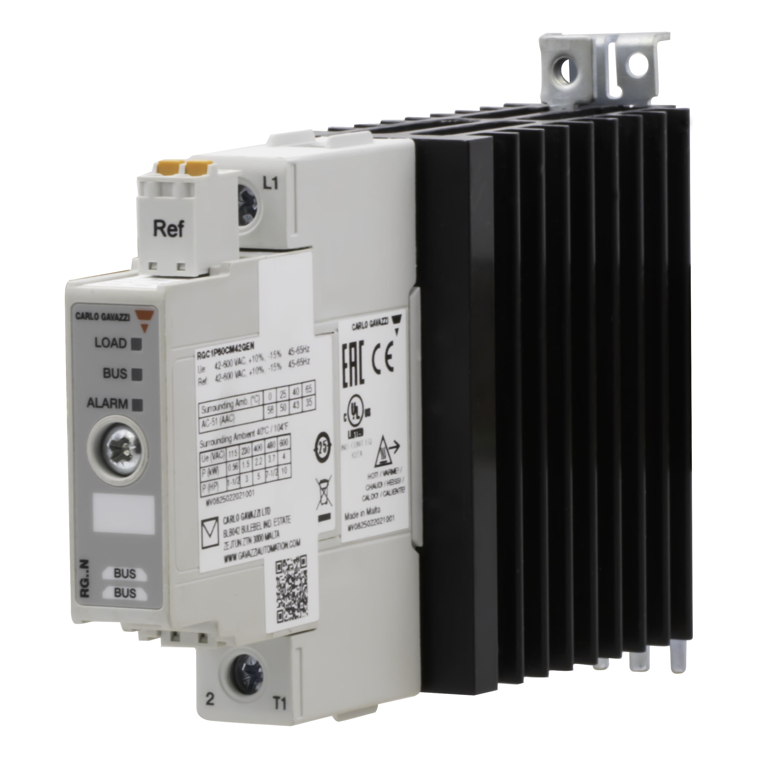 Carlo Gavazzi - Relais statique 1 phase 600Vca commutation proportionnel 43A intégration NRG