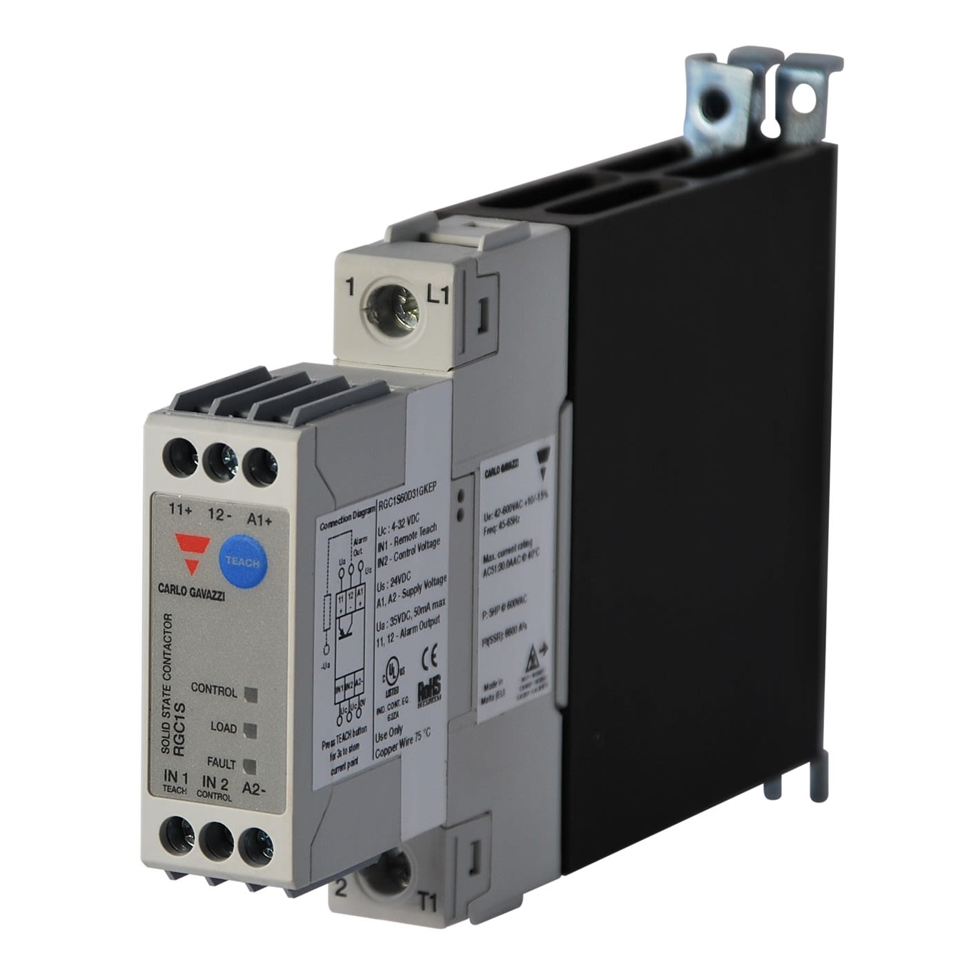 Carlo Gavazzi - Contacteur statique 1ph 600V cmd cc zero de tension 30A contrôle charge