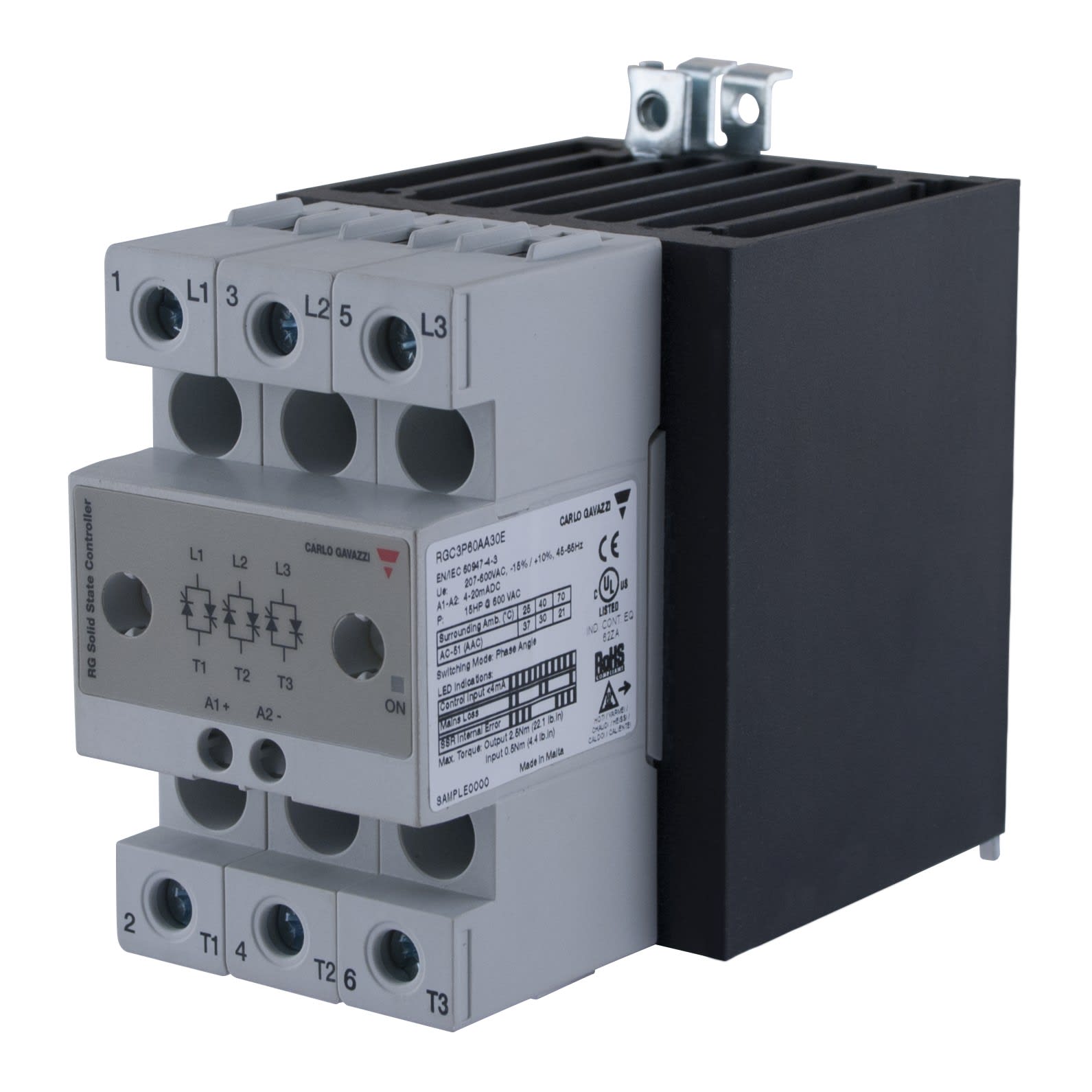 Carlo Gavazzi - Contacteur statique 2ph 600V cmd ana. (A) proportionnel 1 cycle 2x40A