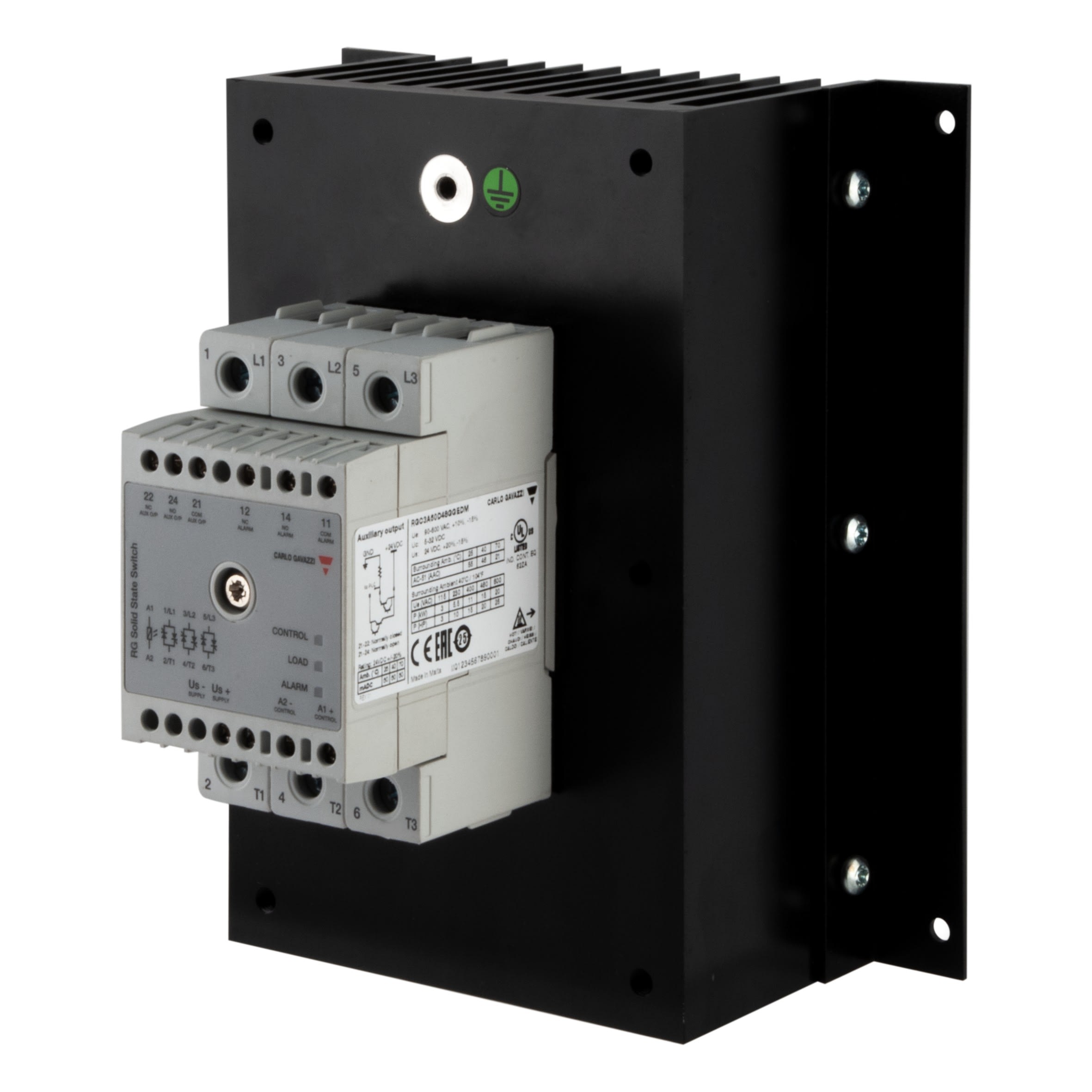 Carlo Gavazzi - Contacteur statique 3ph 600V cmd CC zero de tension 3x48A contrôle de charge