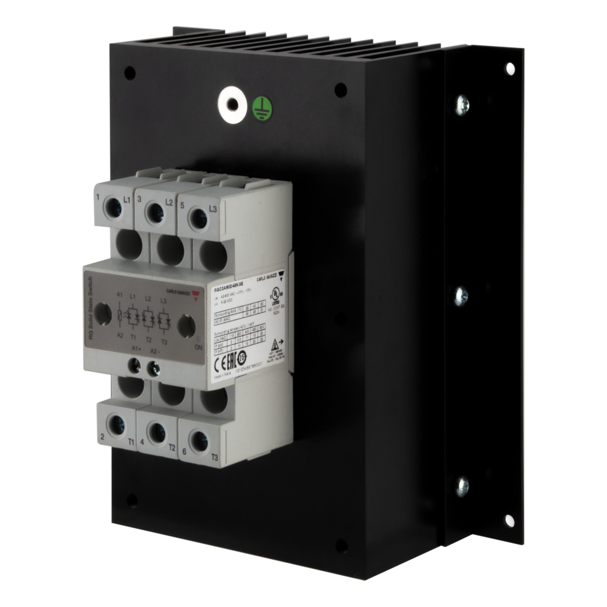 Carlo Gavazzi - Contacteur statique 3ph 600V cmd CA zero de tension 3x48A