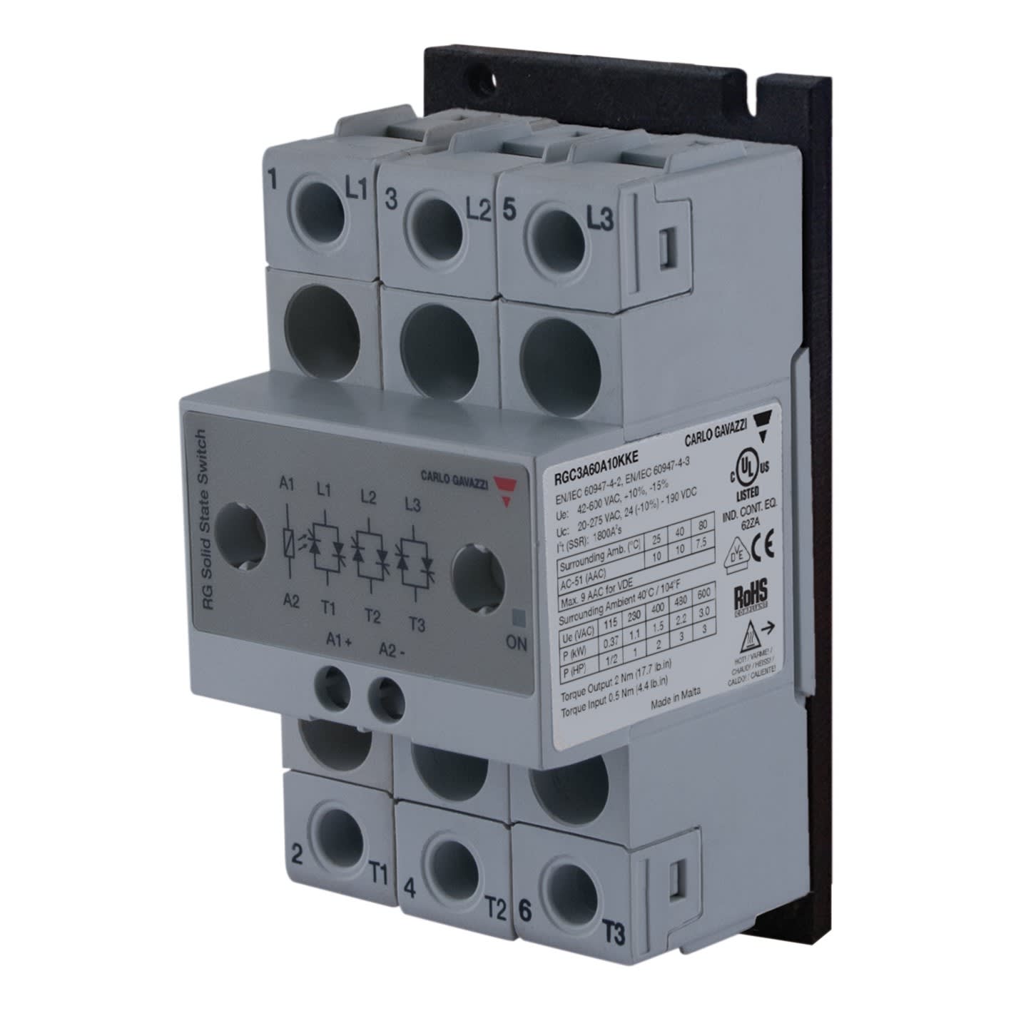 Carlo Gavazzi - Contacteur statique 3p in cc-zc 220V 3x10a 800Vp-e-srw in